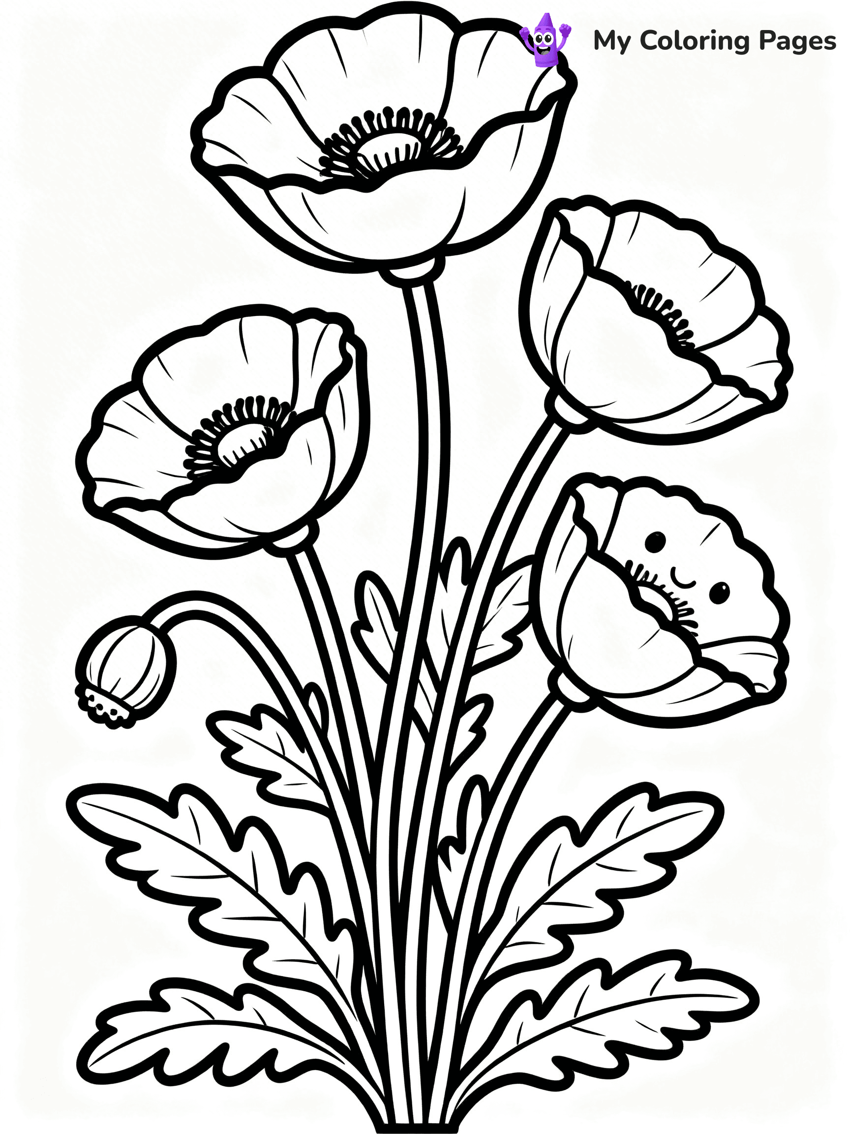 Poppy Coloring Pages - 41