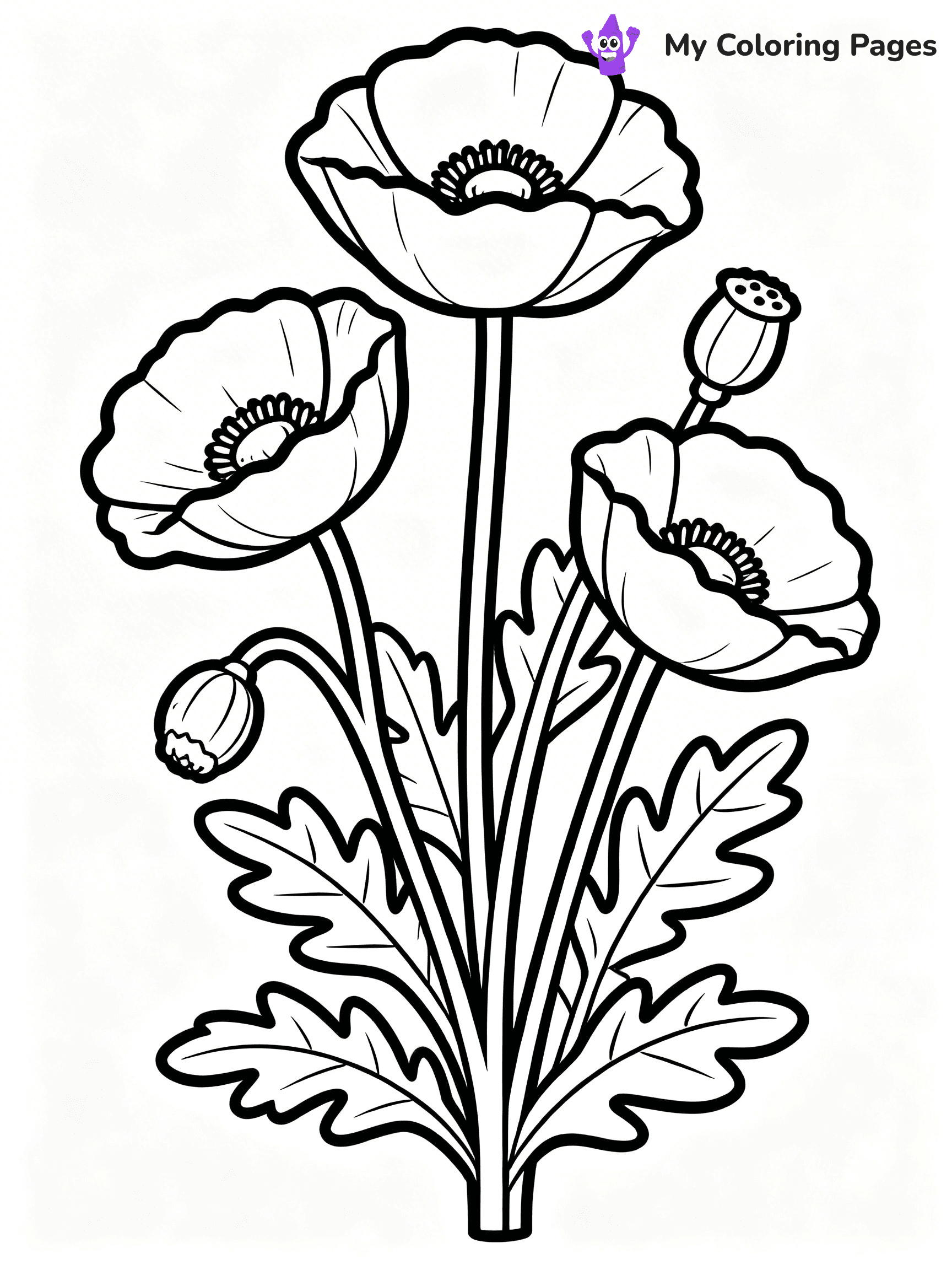 Poppy Coloring Pages - 38