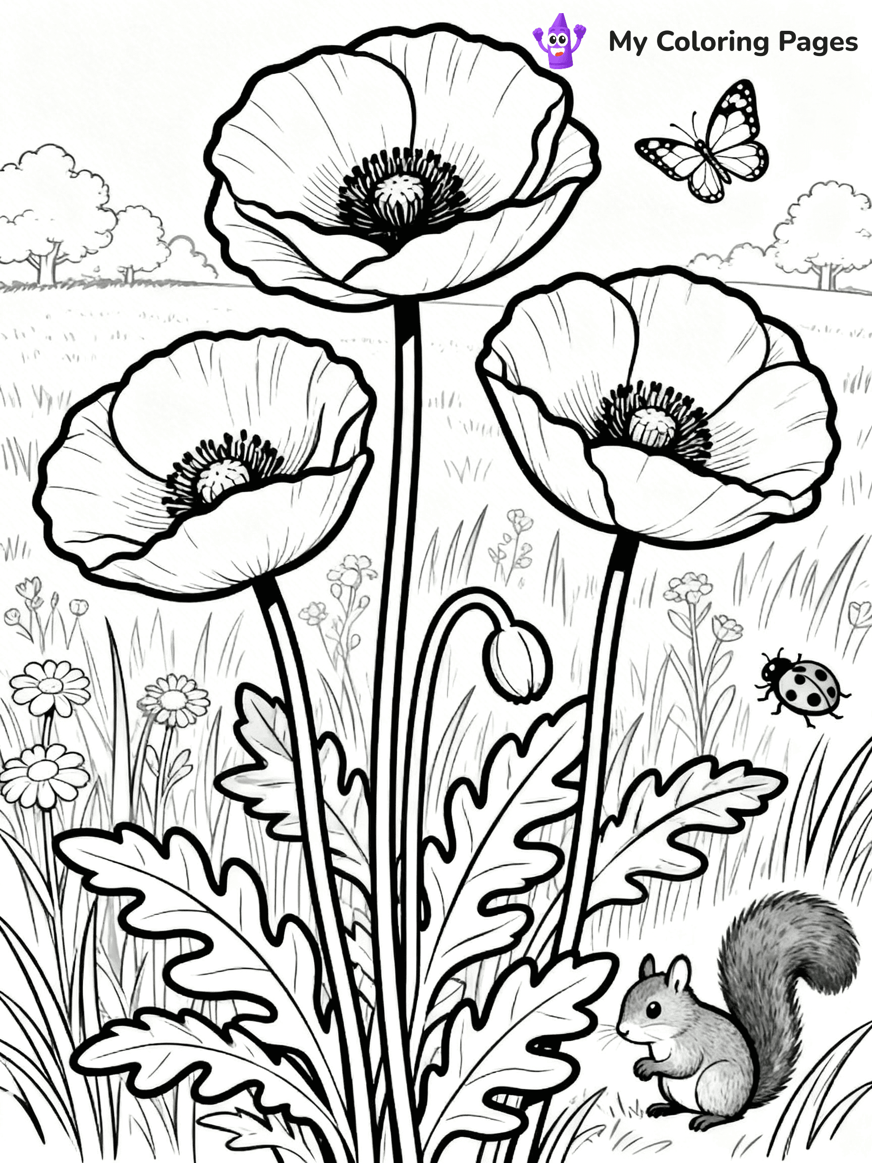 Poppy Coloring Pages - 7