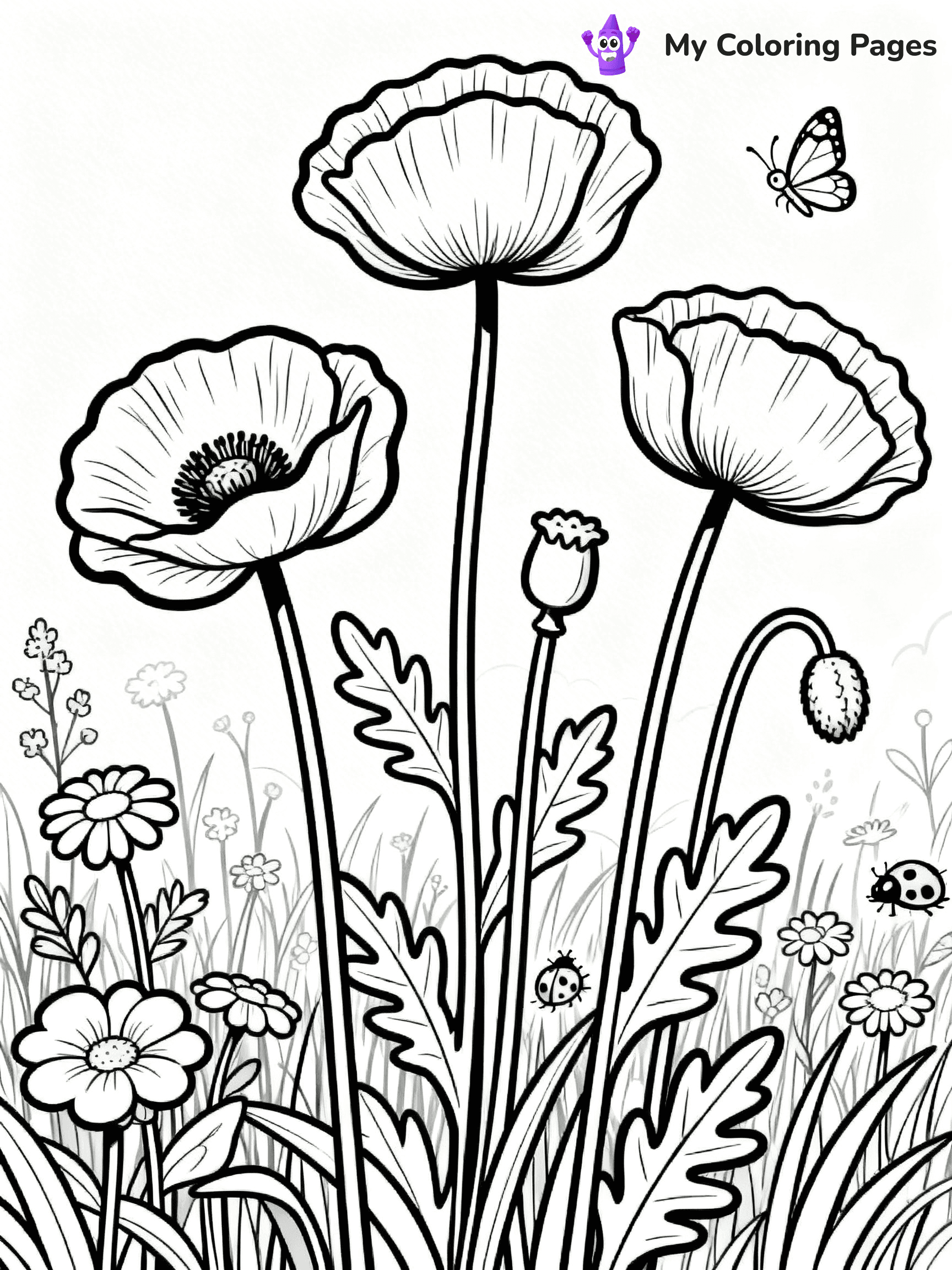Poppy Coloring Pages - 6
