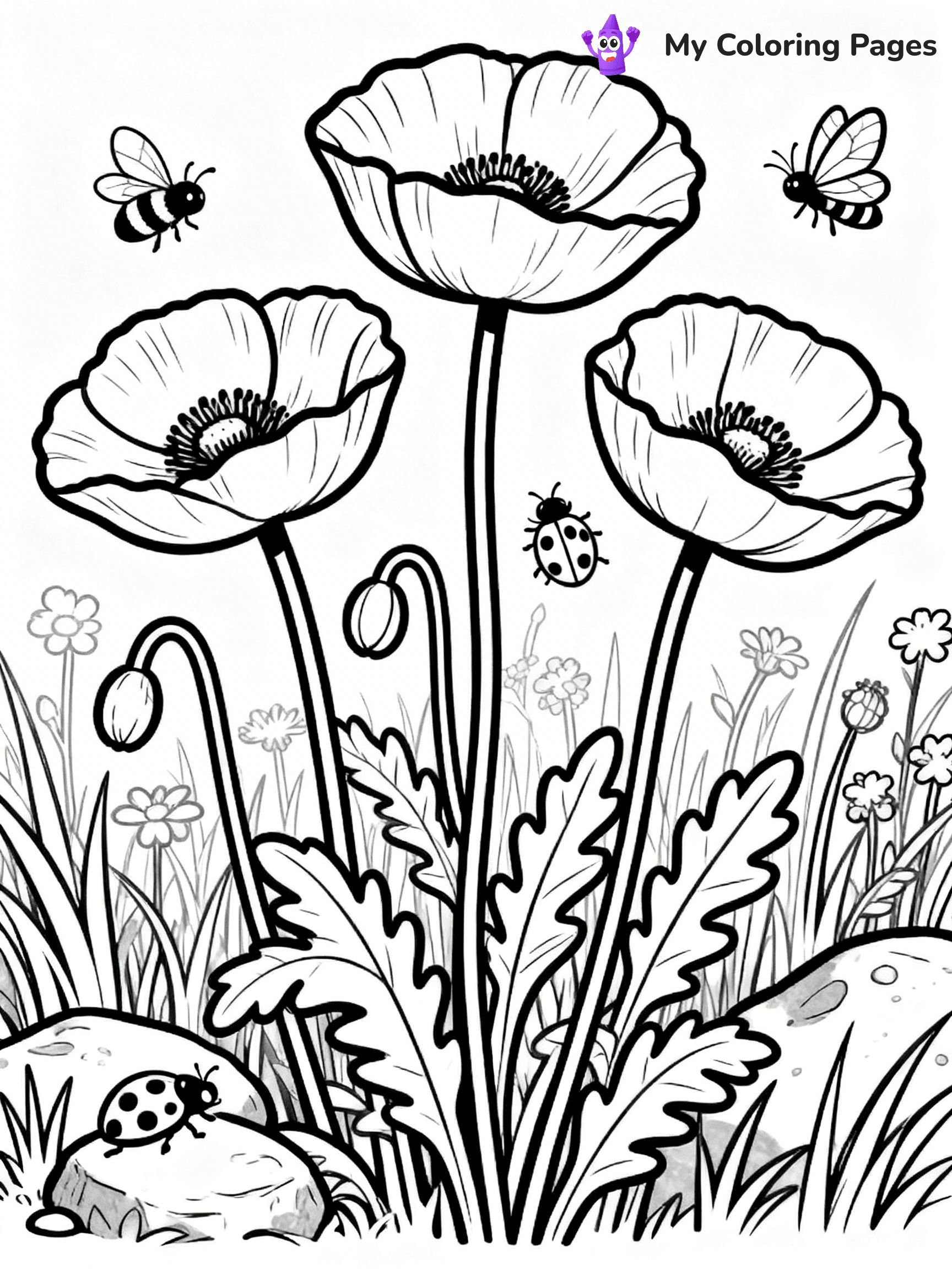 Poppy Coloring Pages - 4