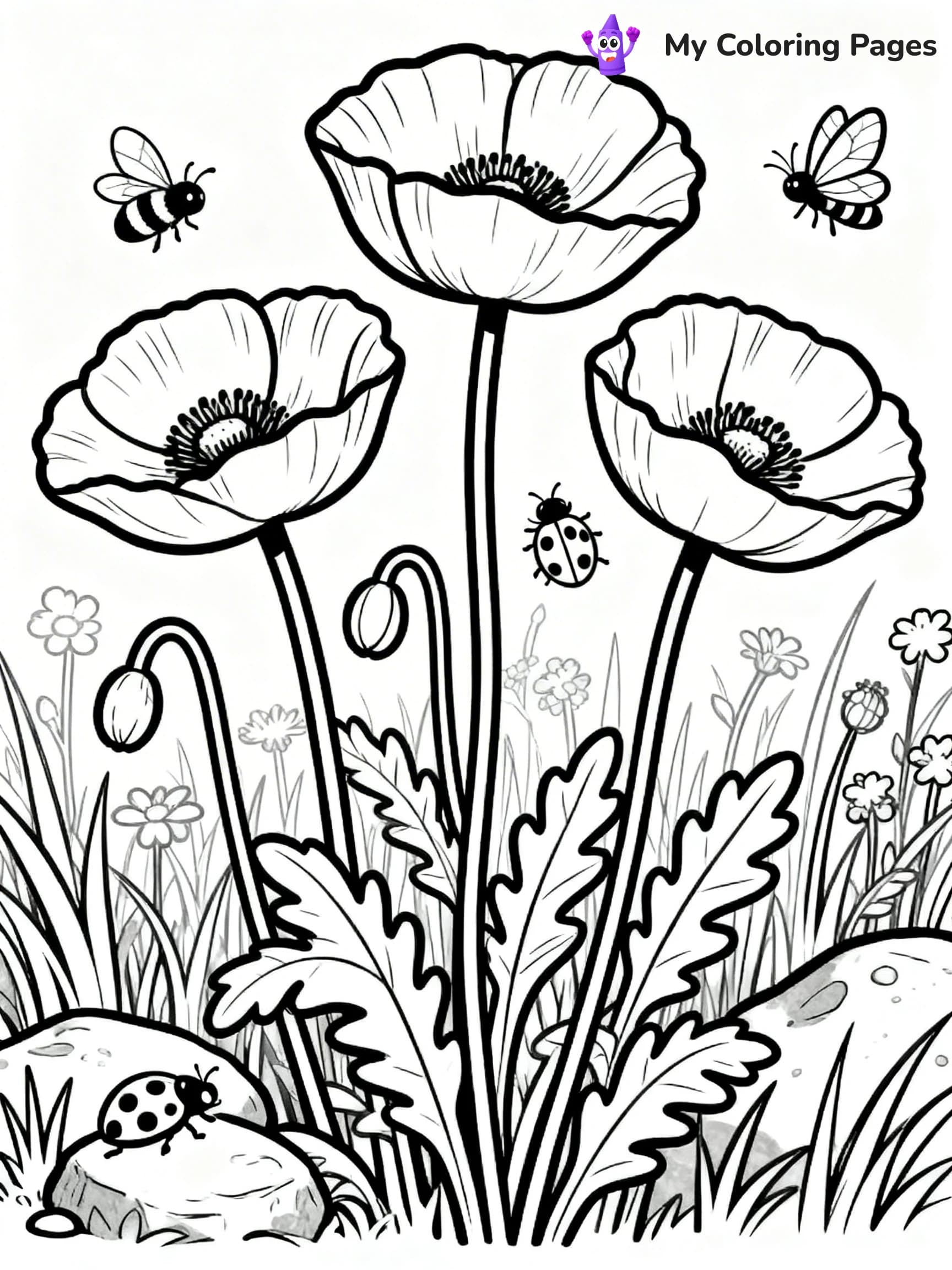 Poppy Coloring Pages - 4