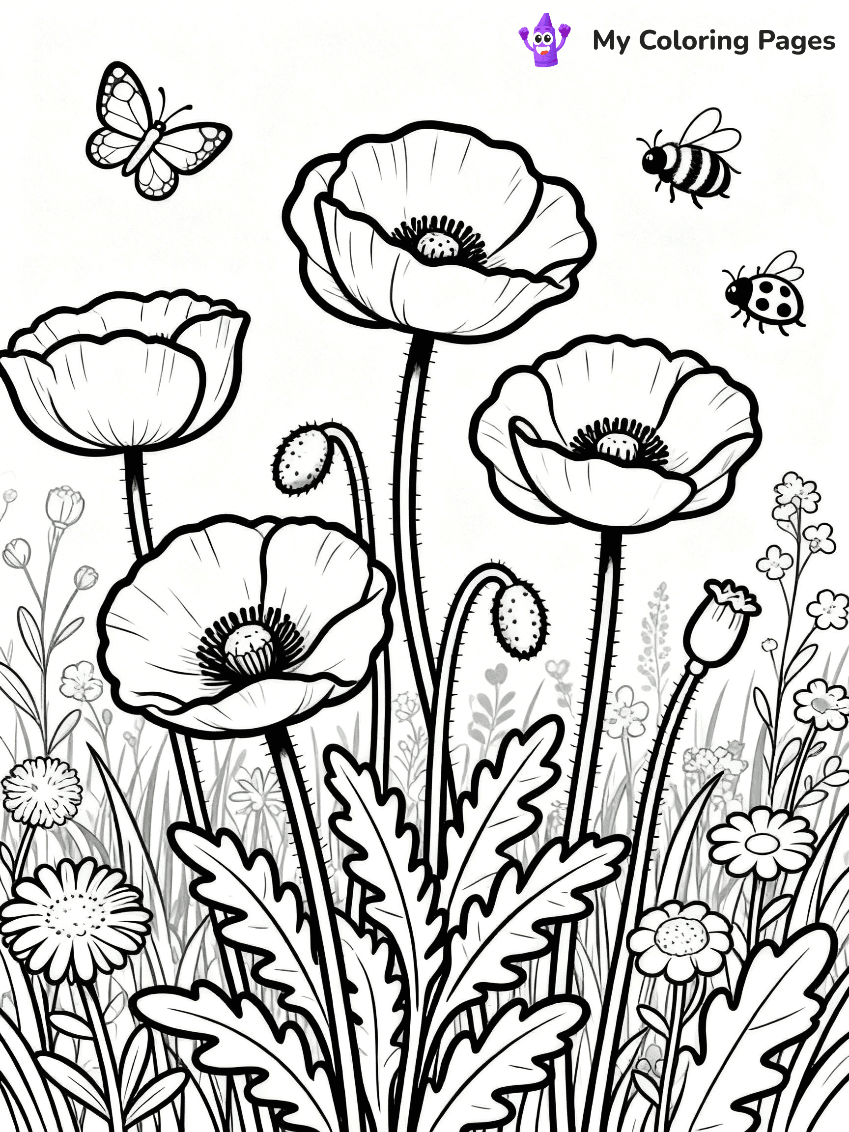 Poppy Coloring Pages - 3