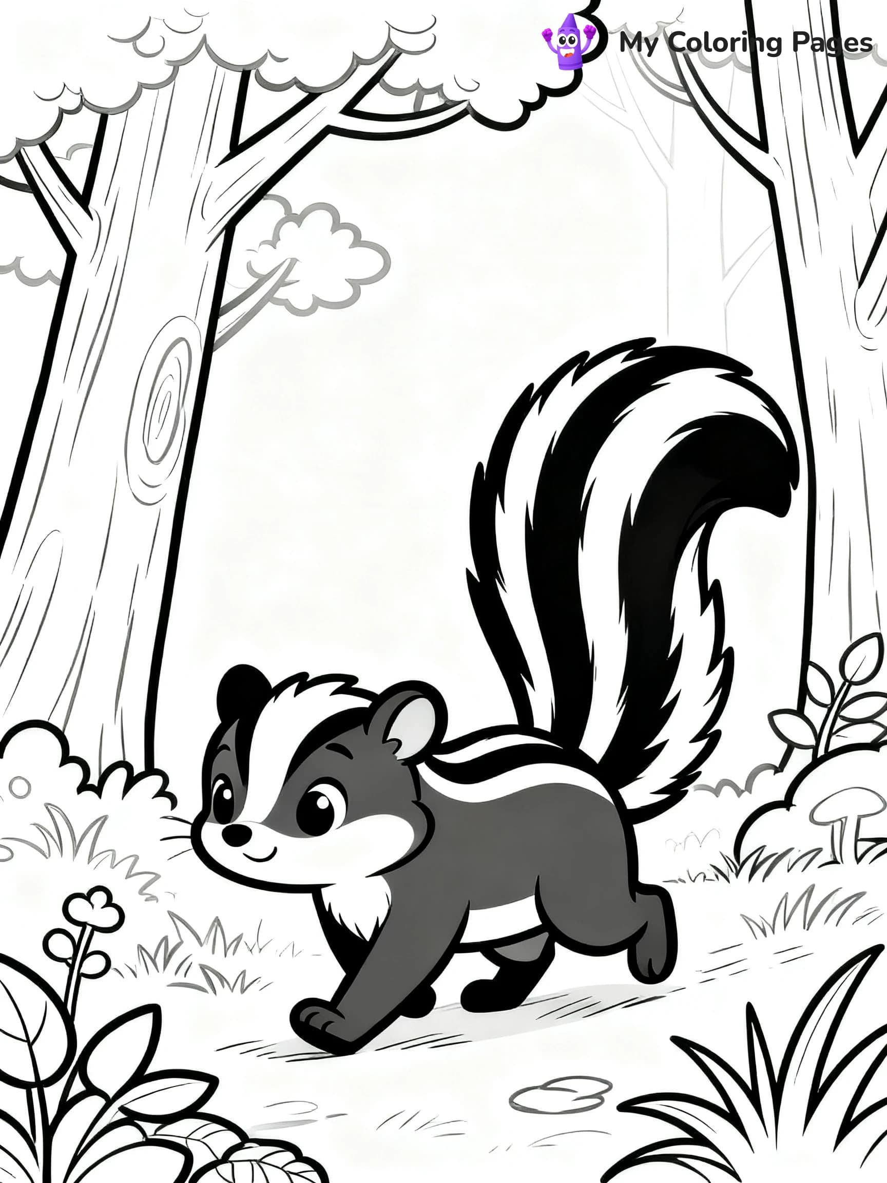 Skunk Coloring Pages - 24