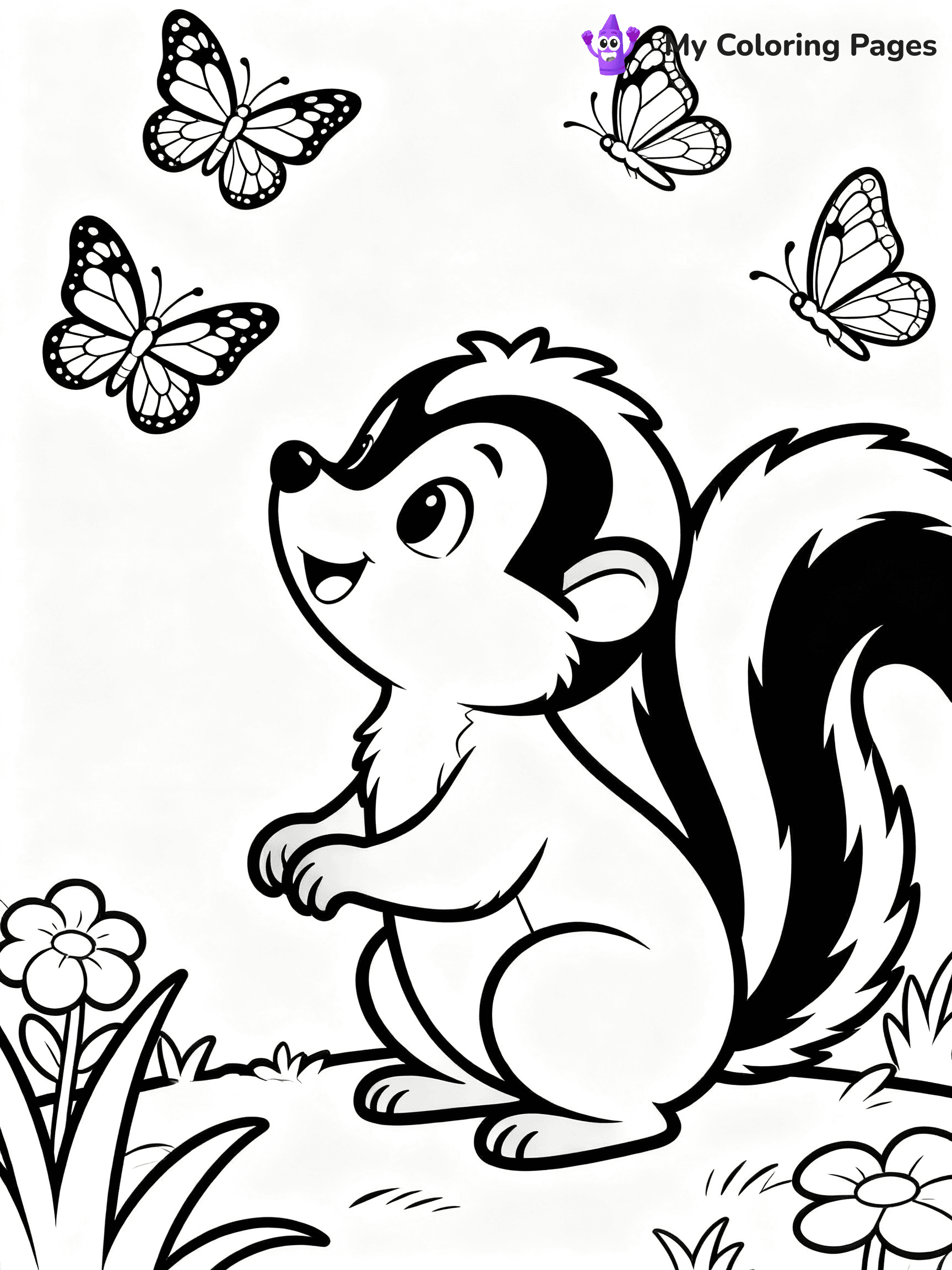 Skunk Coloring Pages - 17