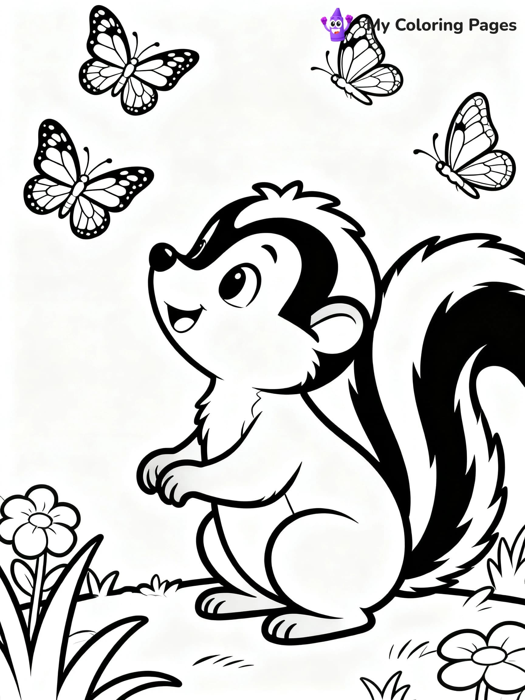 Skunk Coloring Pages - 16