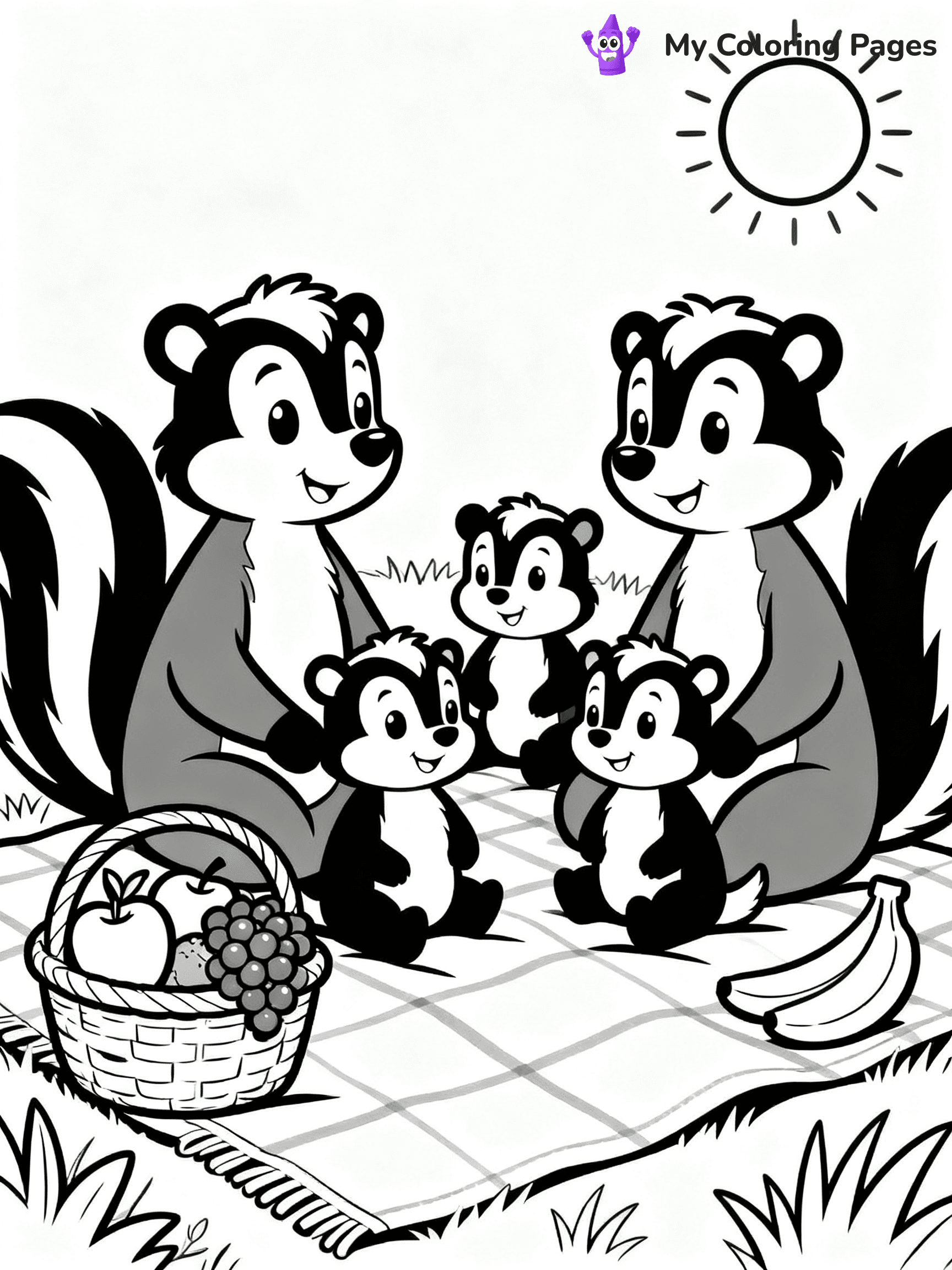 Skunk Coloring Pages - 4