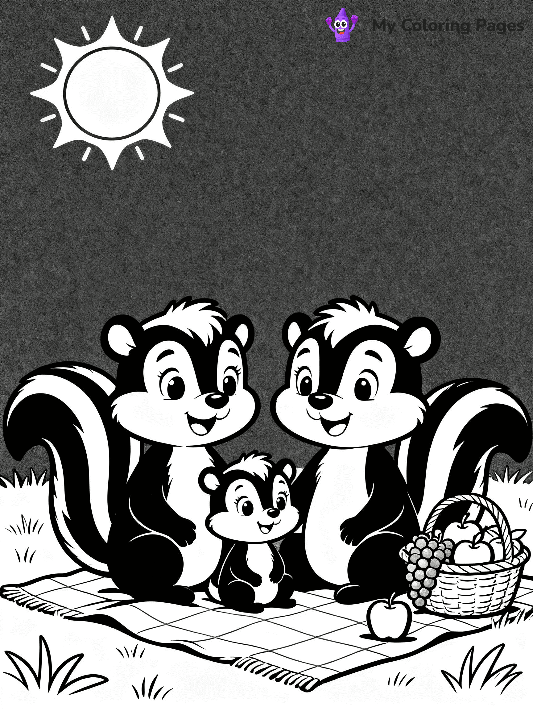 Skunk Coloring Pages - 3