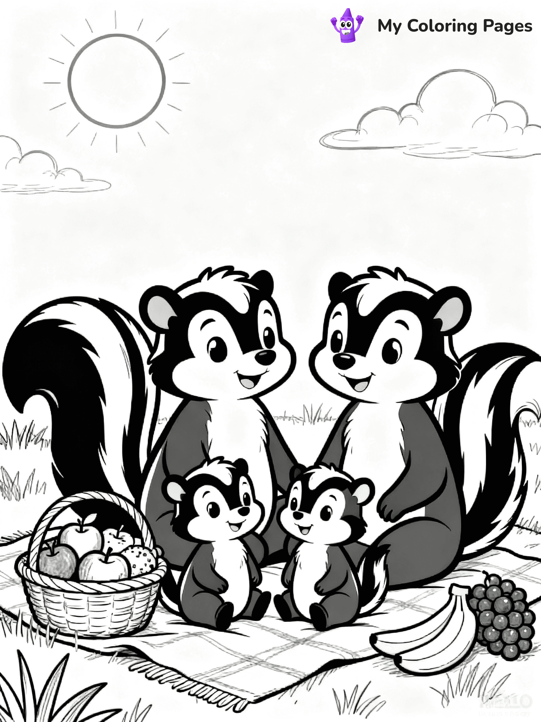 Skunk Coloring Pages - 1