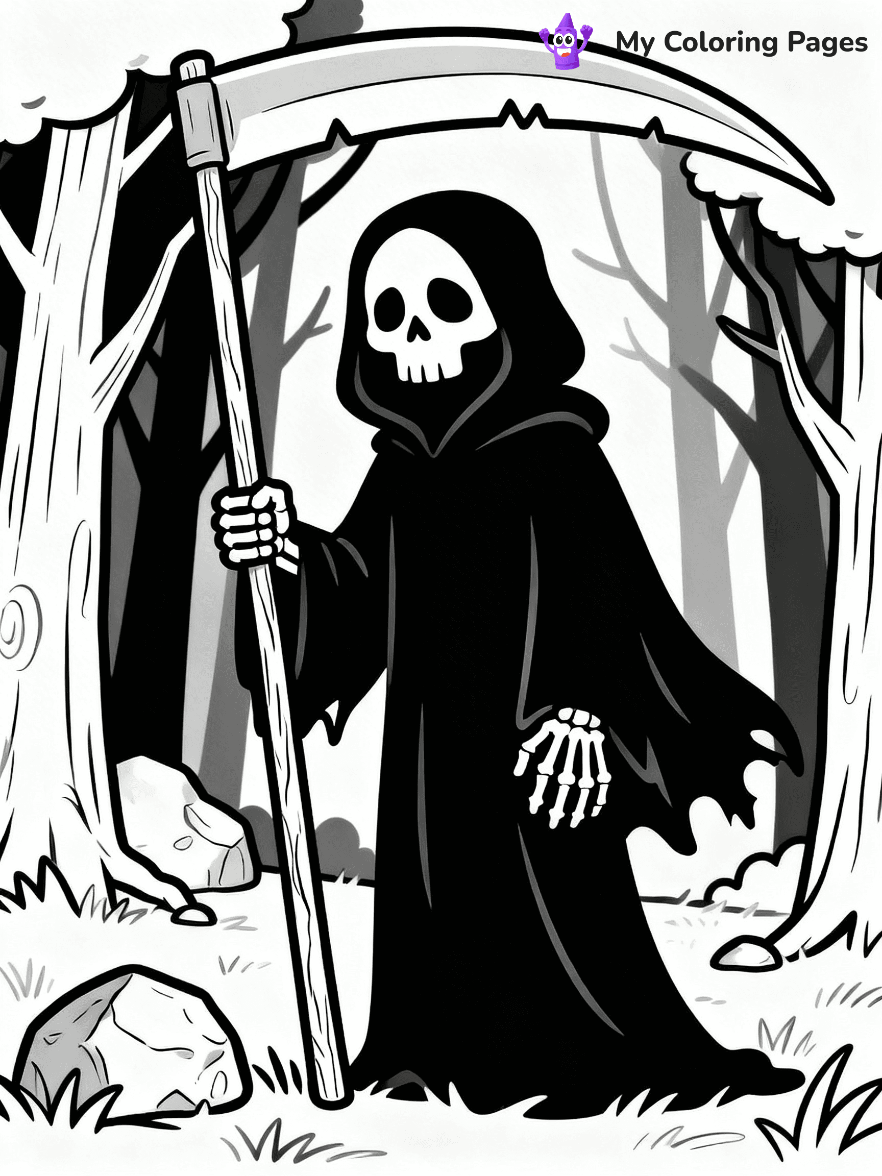 Grim Reaper Coloring Pages - 44