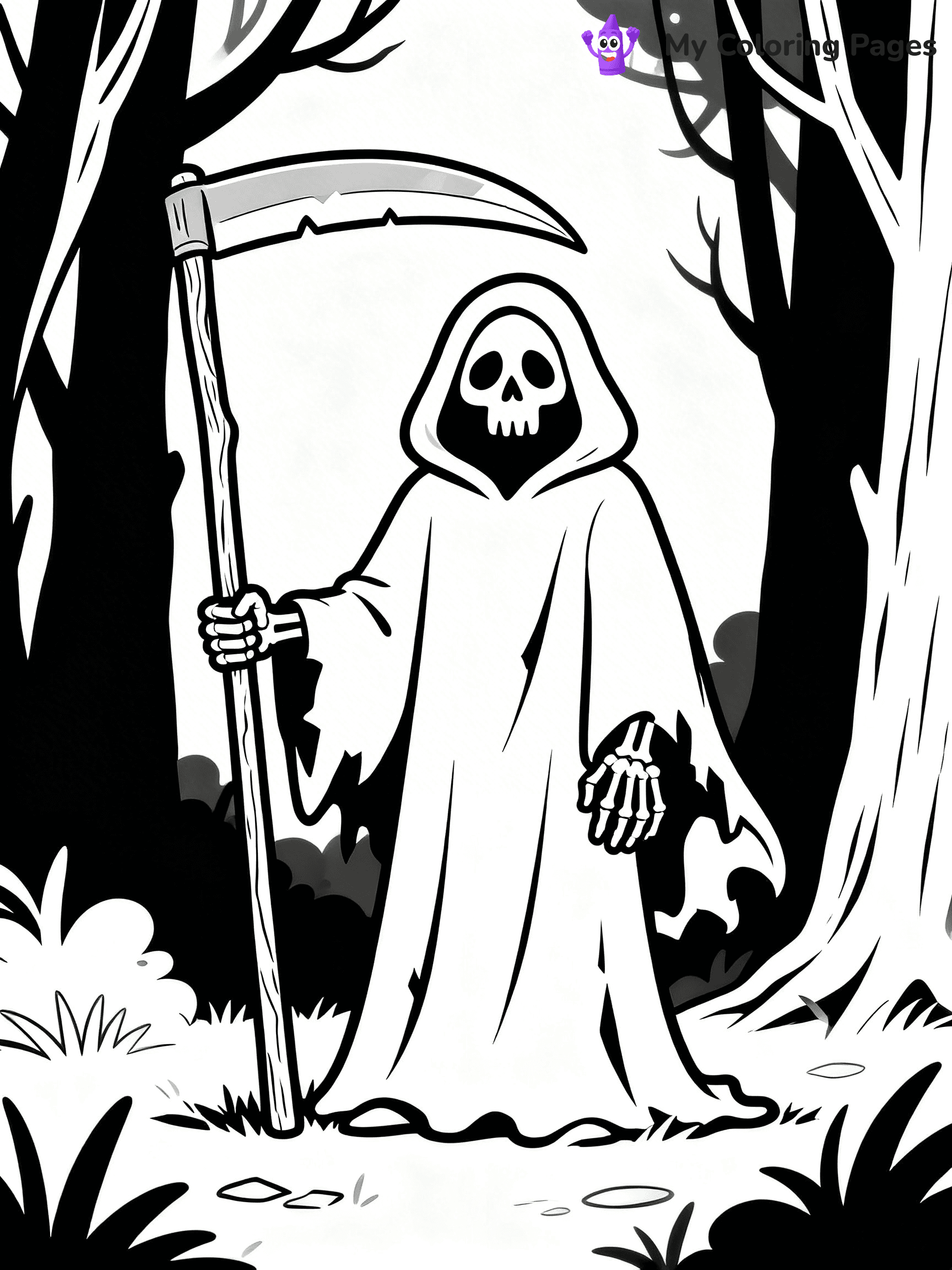 Grim Reaper Coloring Pages - 43