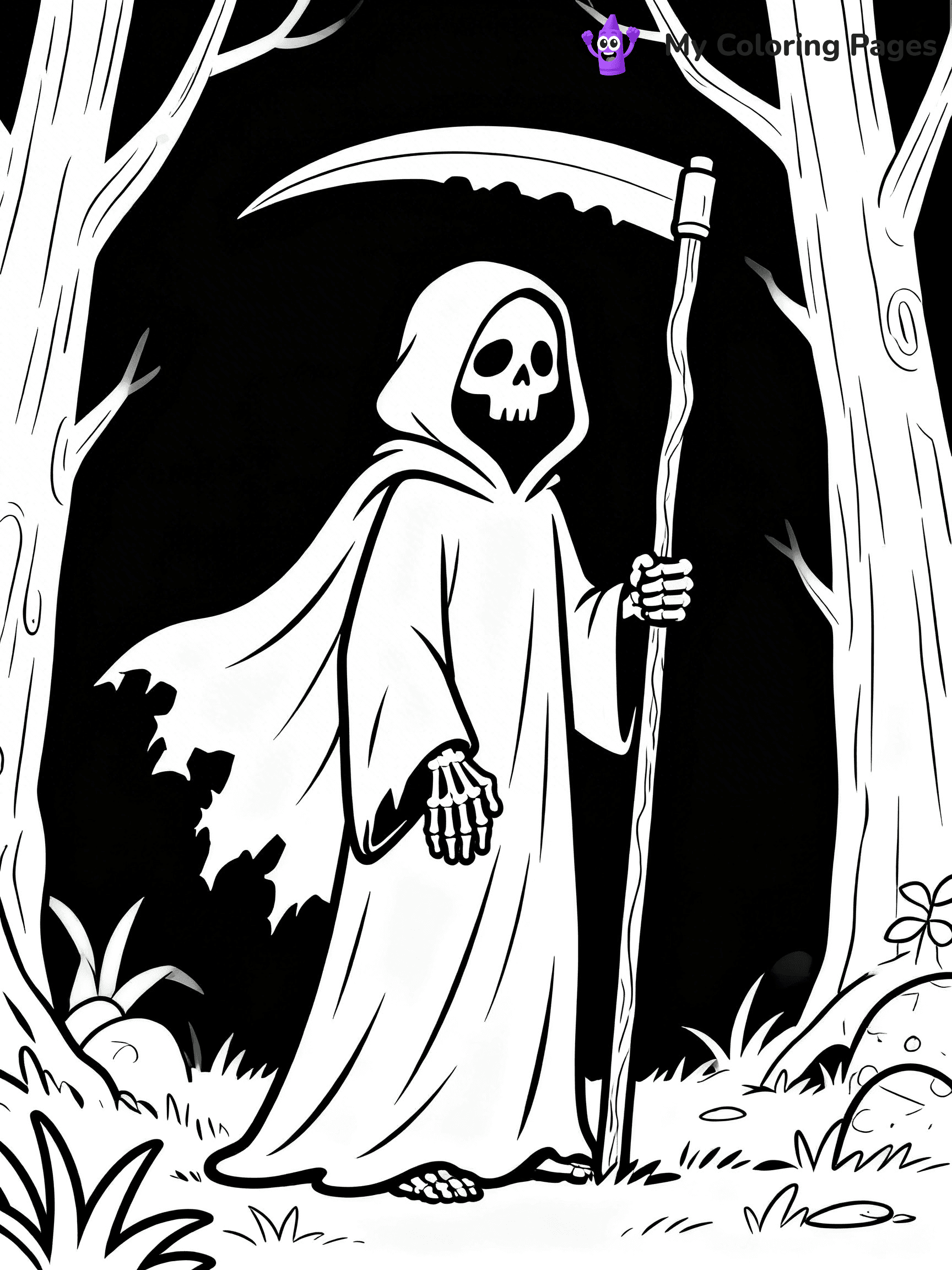 Grim Reaper Coloring Pages - 42