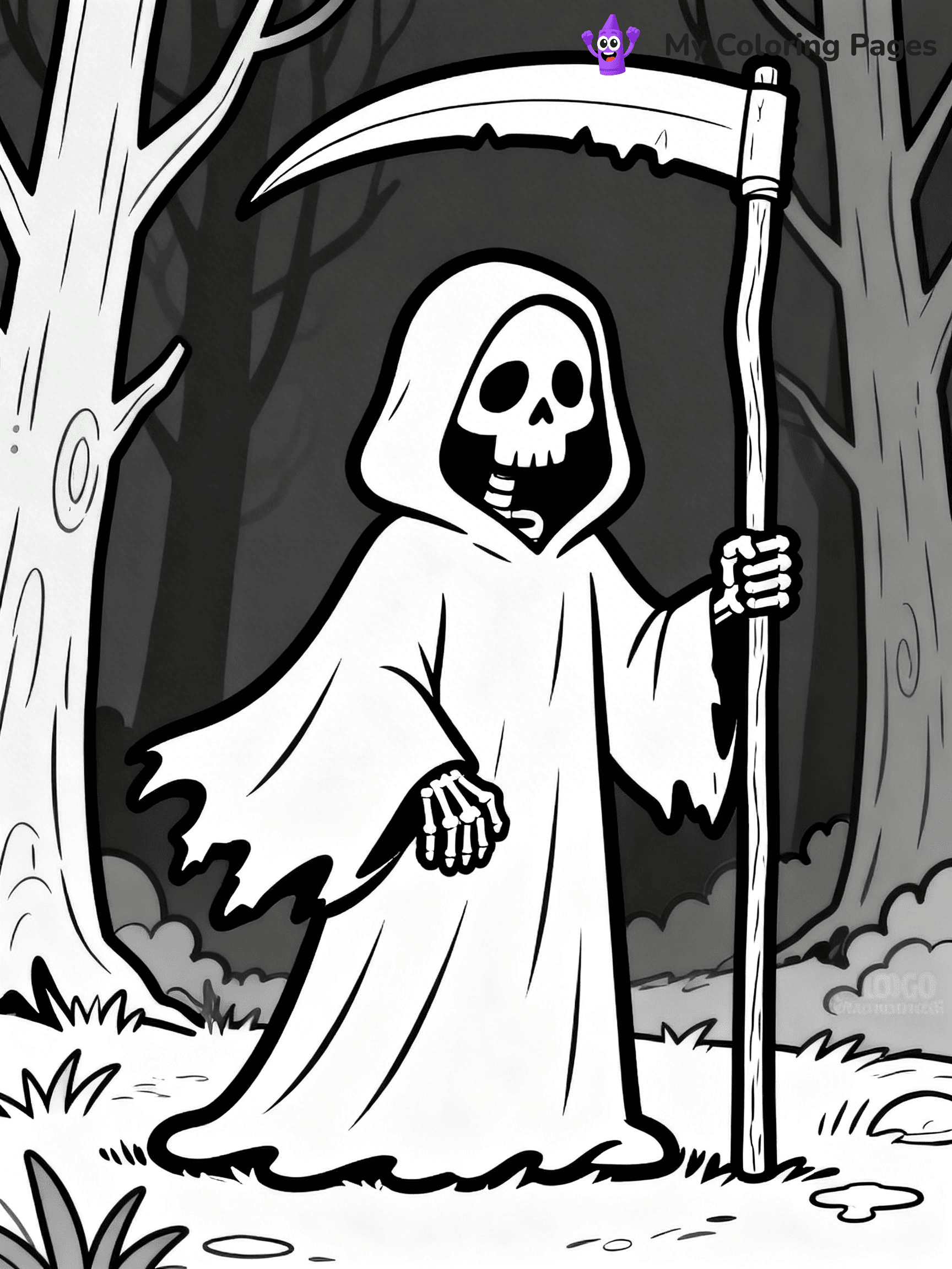 Grim Reaper Coloring Pages - 39