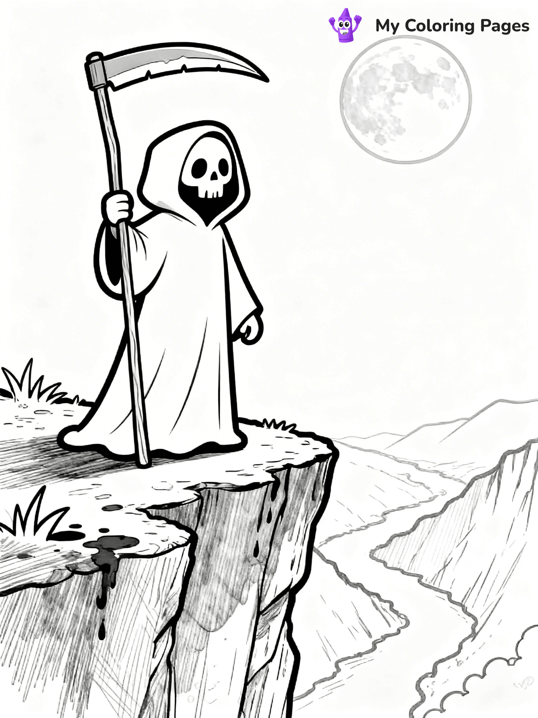 Grim Reaper Coloring Pages - 34