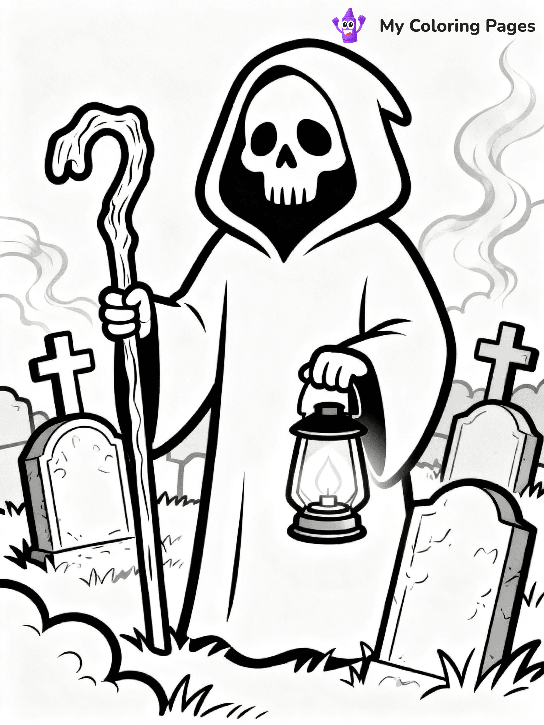 Grim Reaper Coloring Pages - 24
