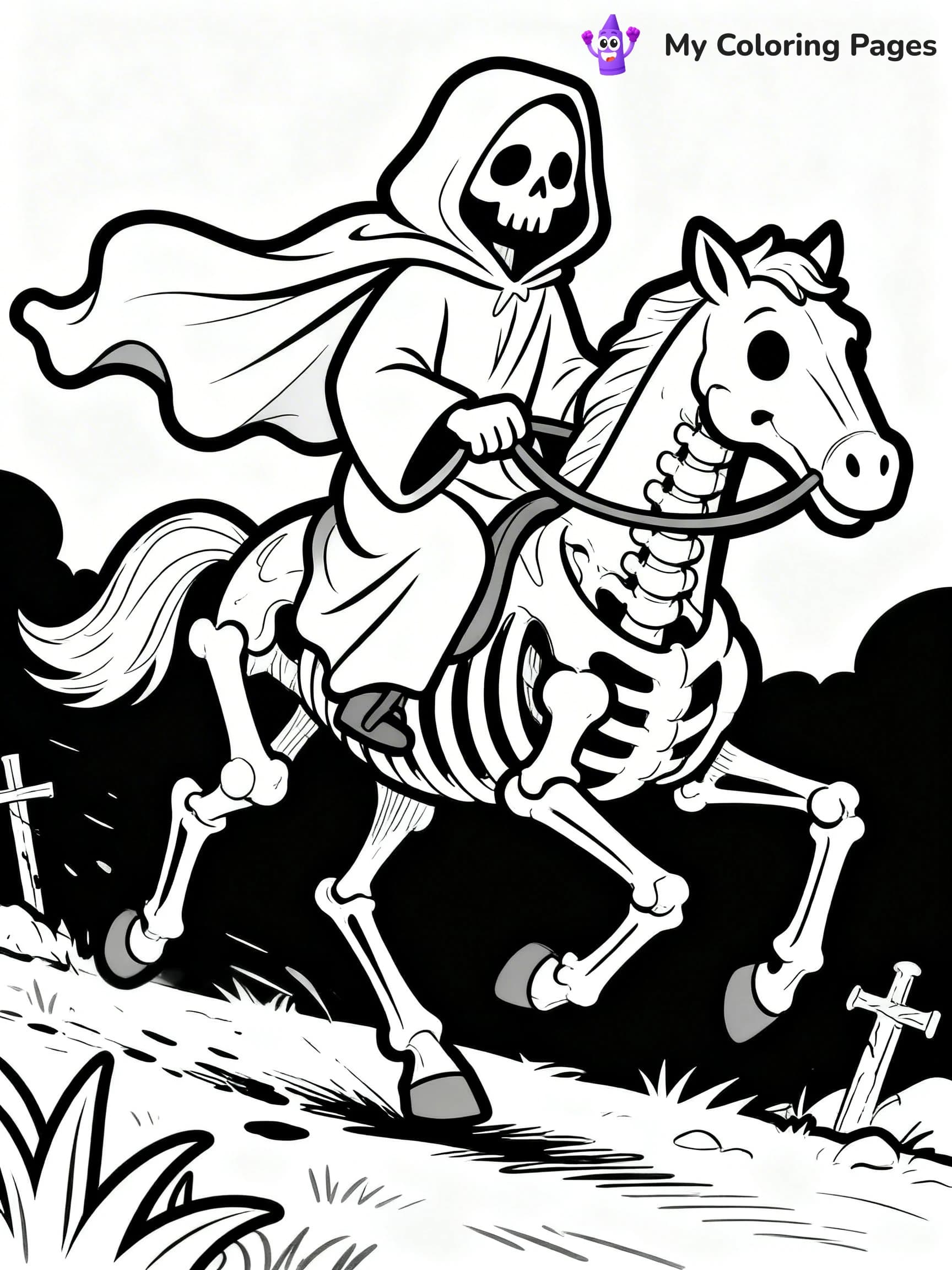 Grim Reaper Coloring Pages - 16