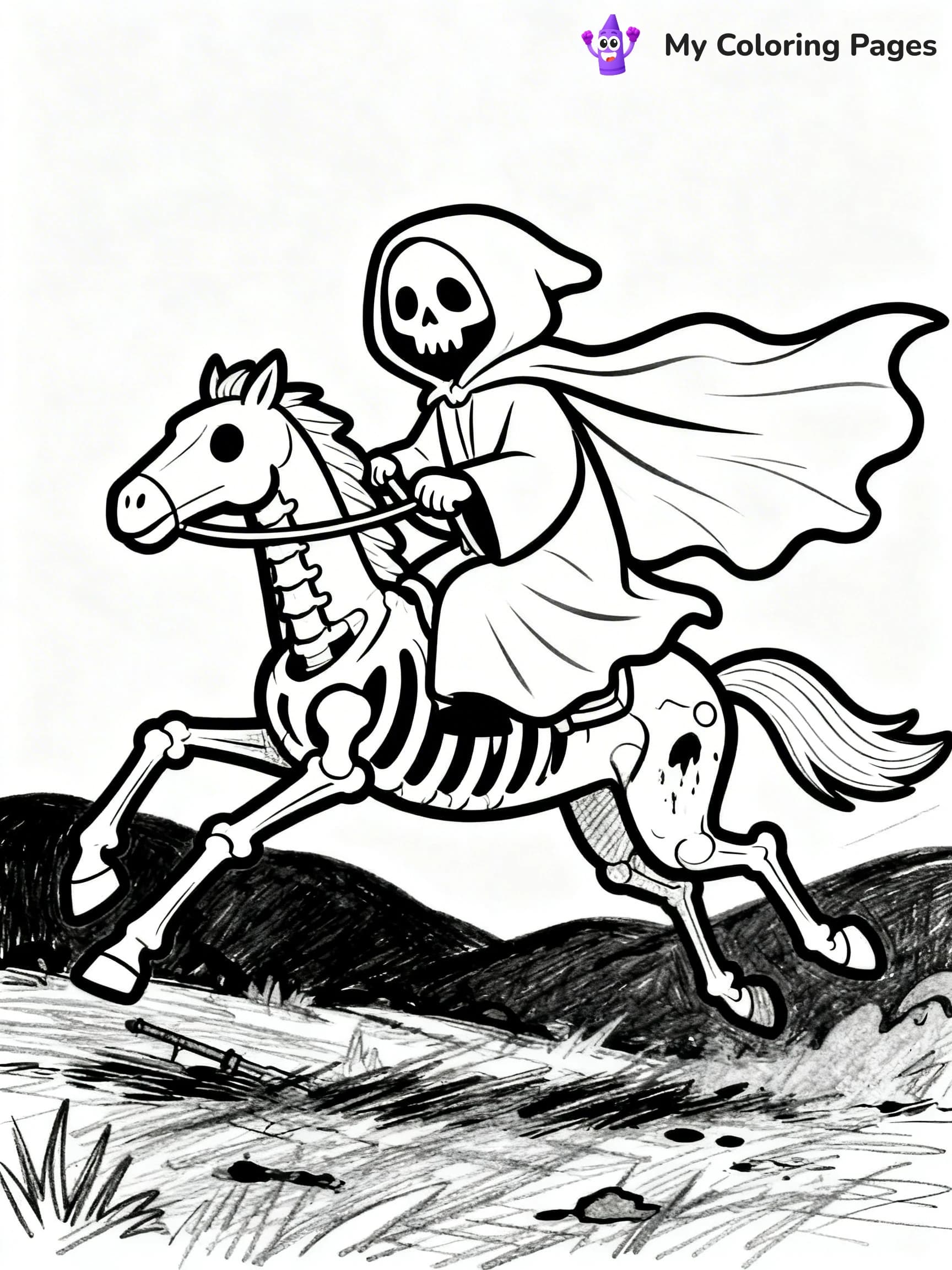 Grim Reaper Coloring Pages - 15