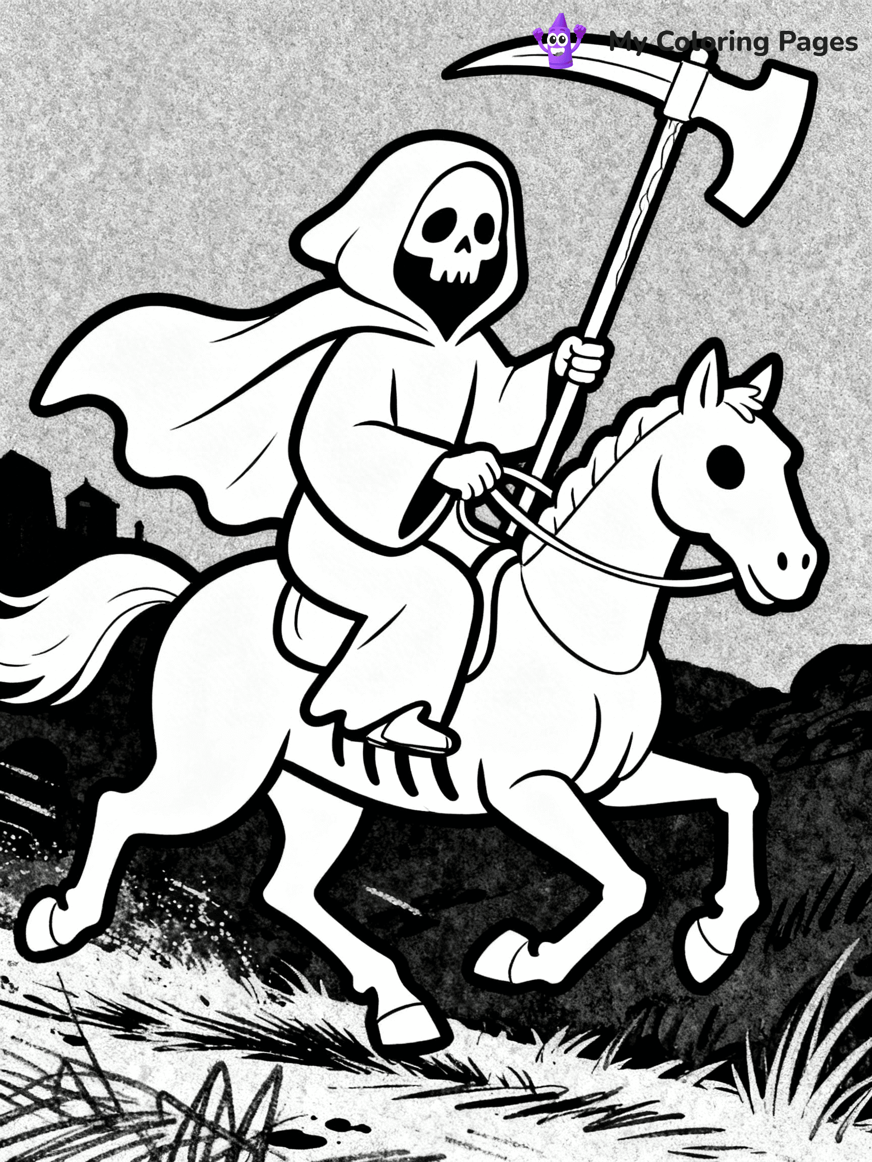 Grim Reaper Coloring Pages - 14