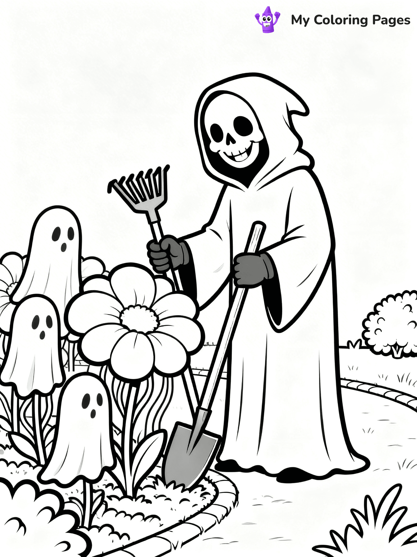Grim Reaper Coloring Pages - 12