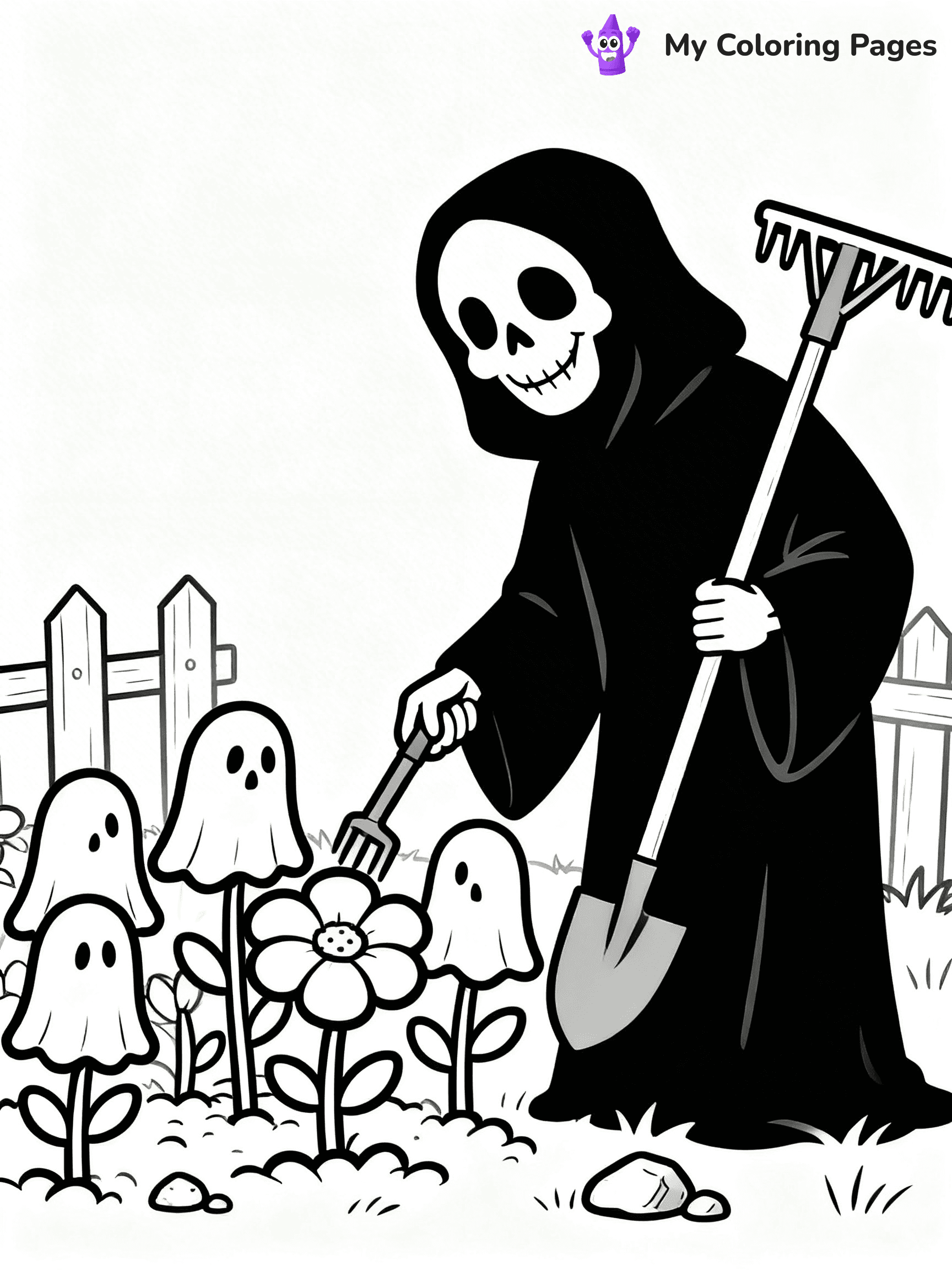 Grim Reaper Coloring Pages - 11
