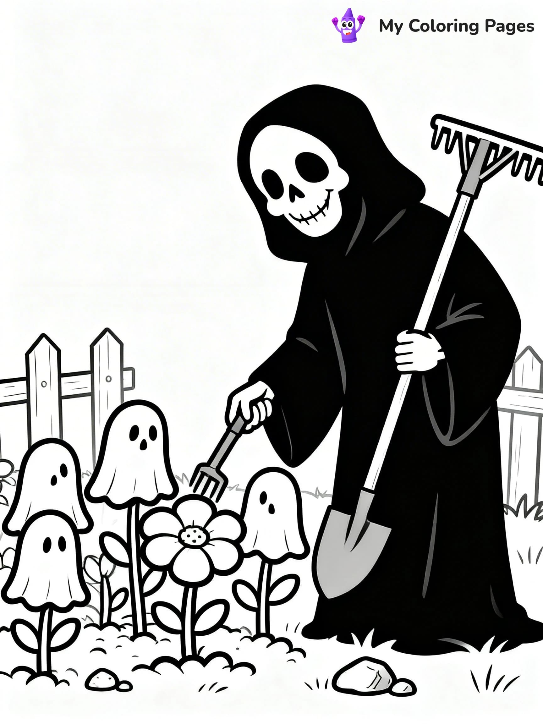 Grim Reaper Coloring Pages - 11