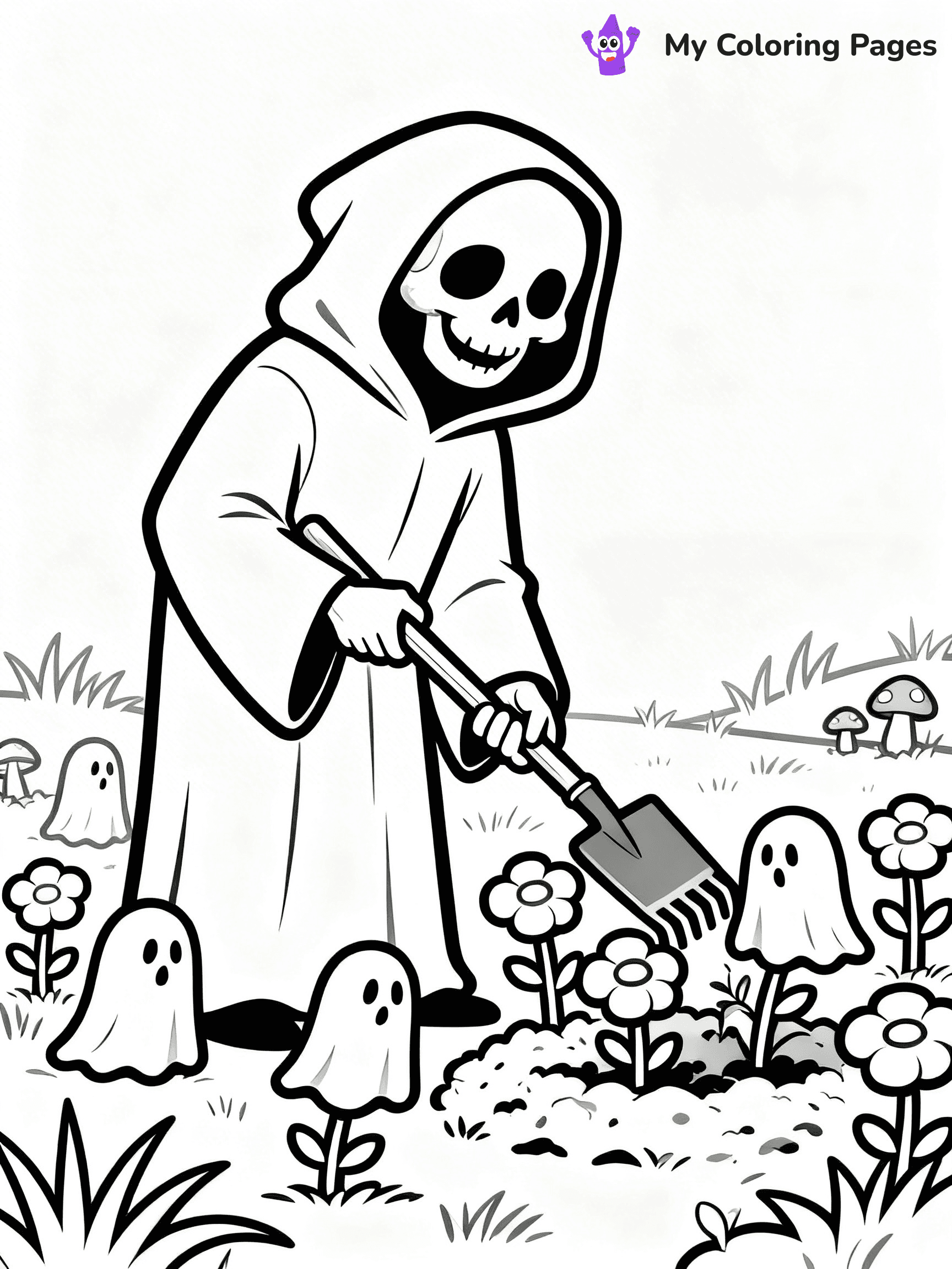 Grim Reaper Coloring Pages - 8