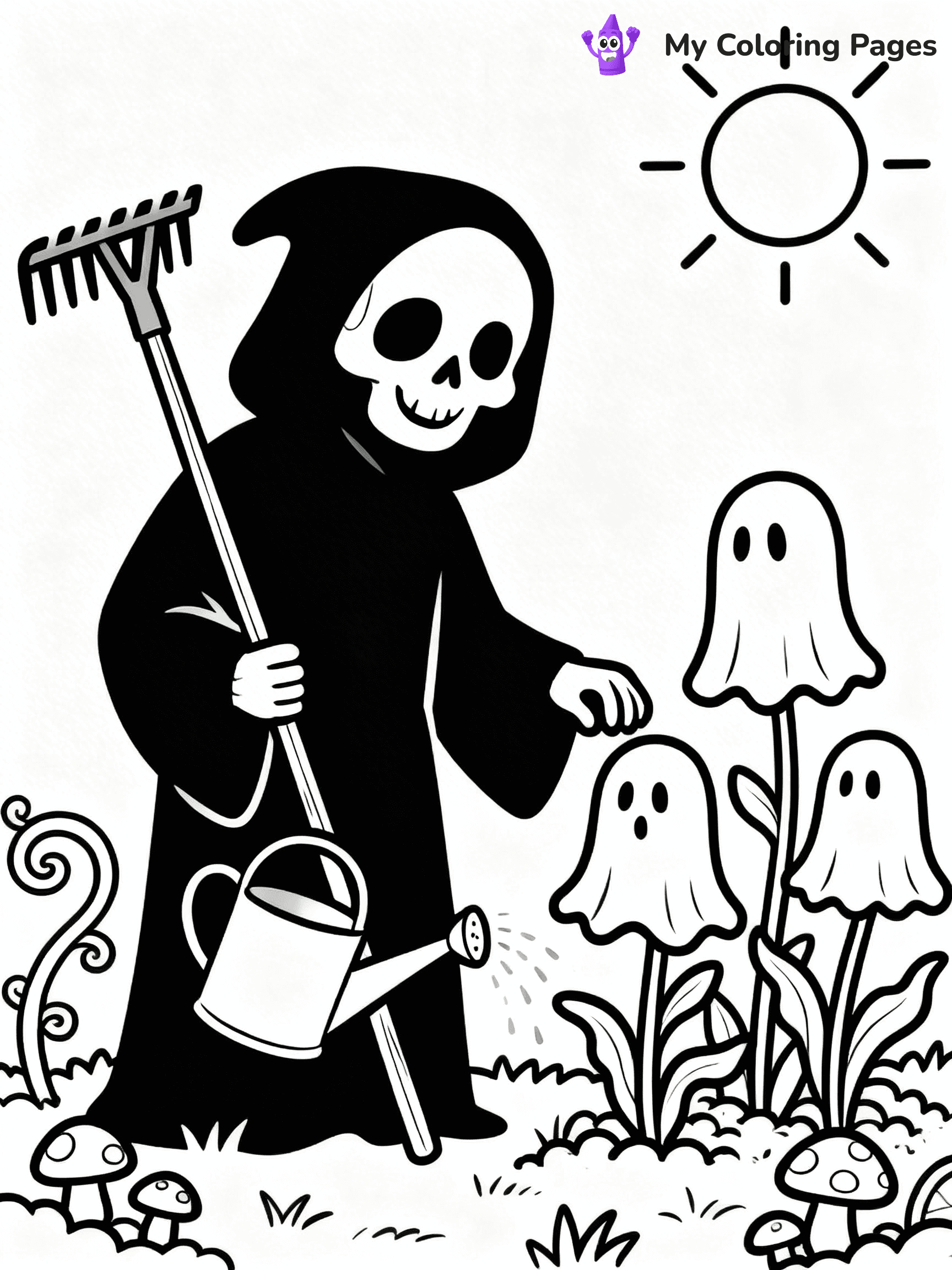 Grim Reaper Coloring Pages - 7