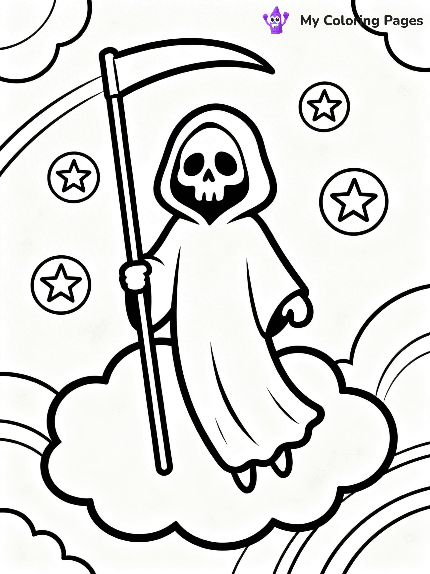 Grim Reaper Coloring Pages - 6