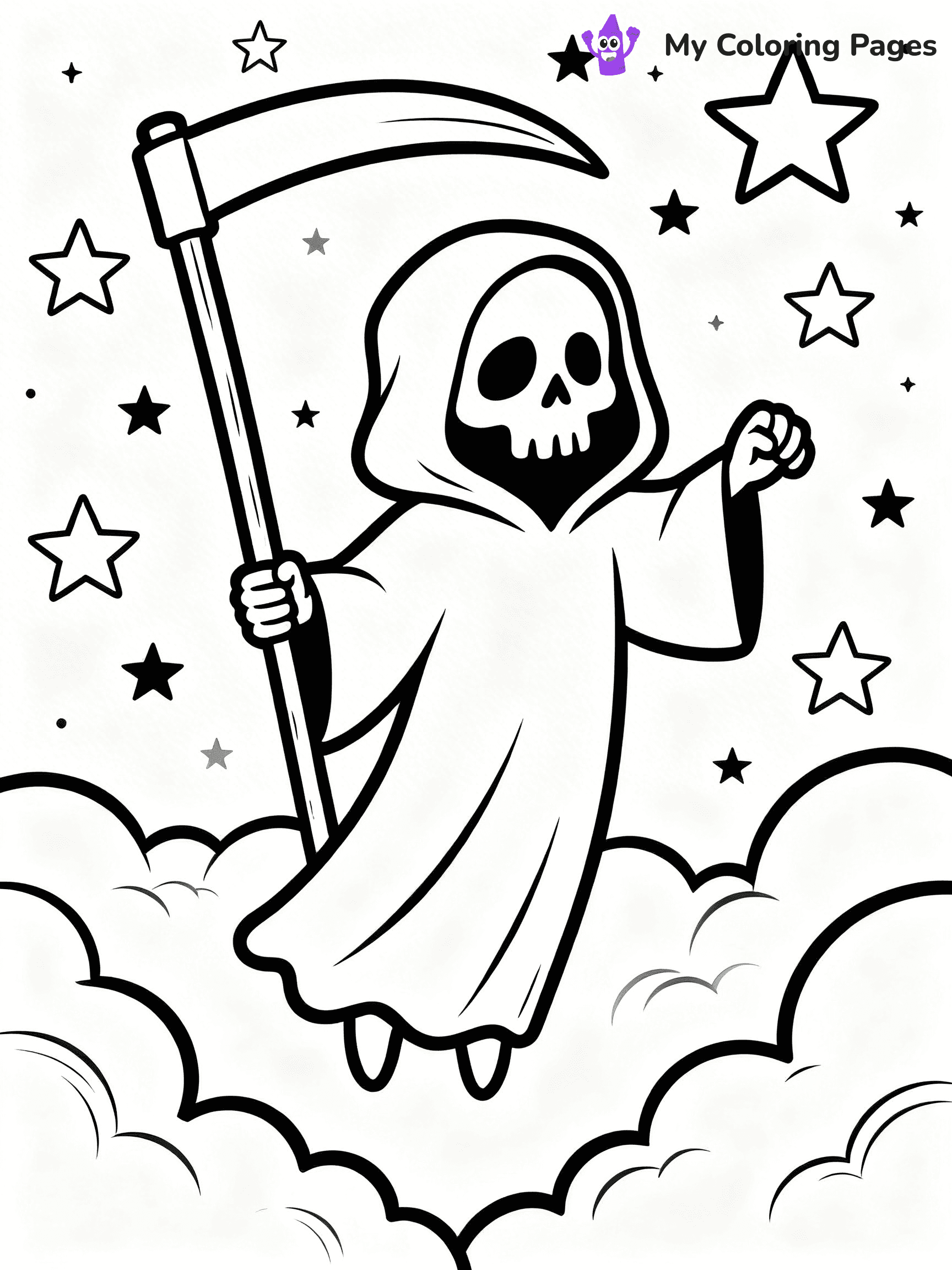 Grim Reaper Coloring Pages - 4