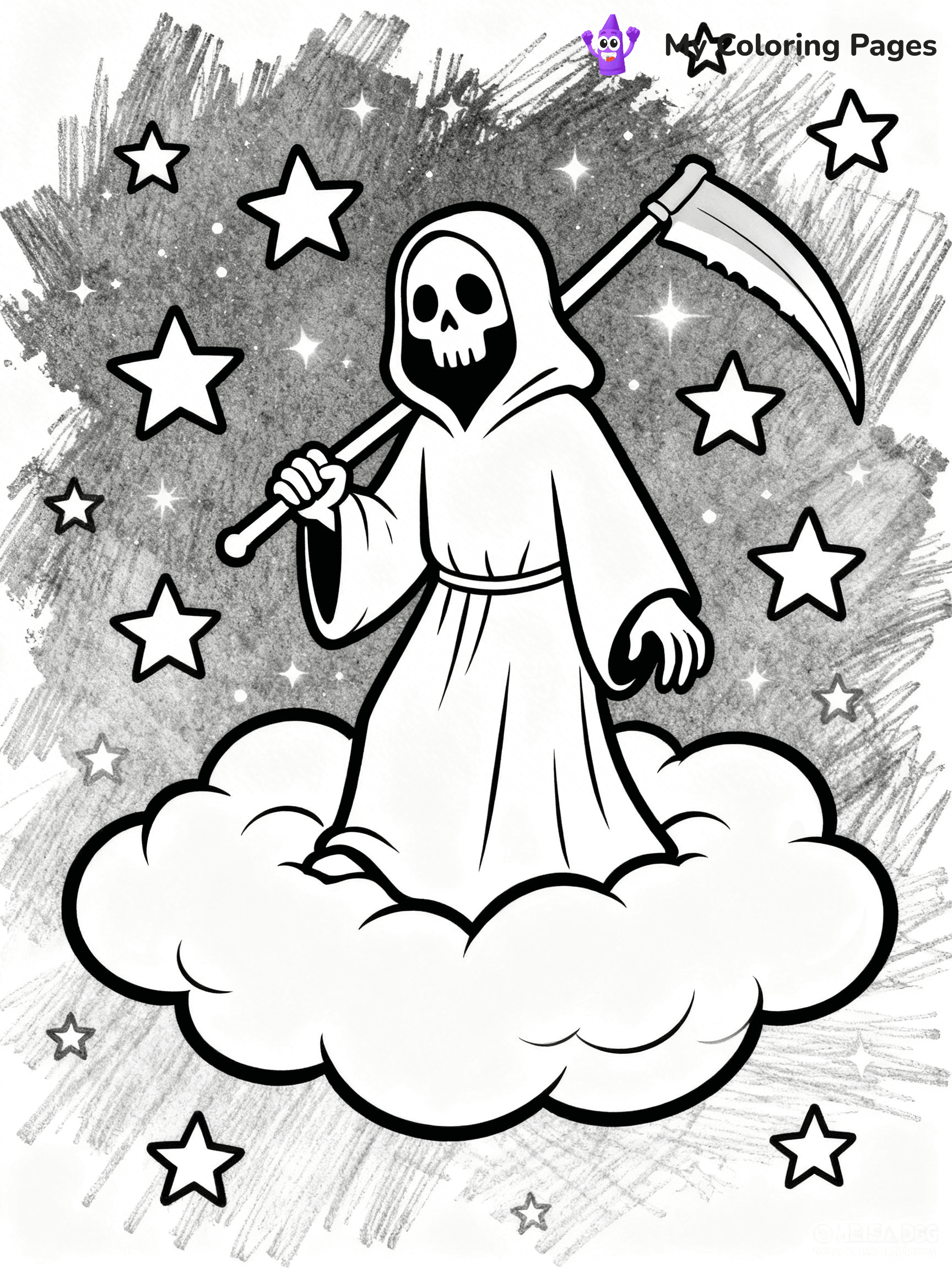 Grim Reaper Coloring Pages - 2