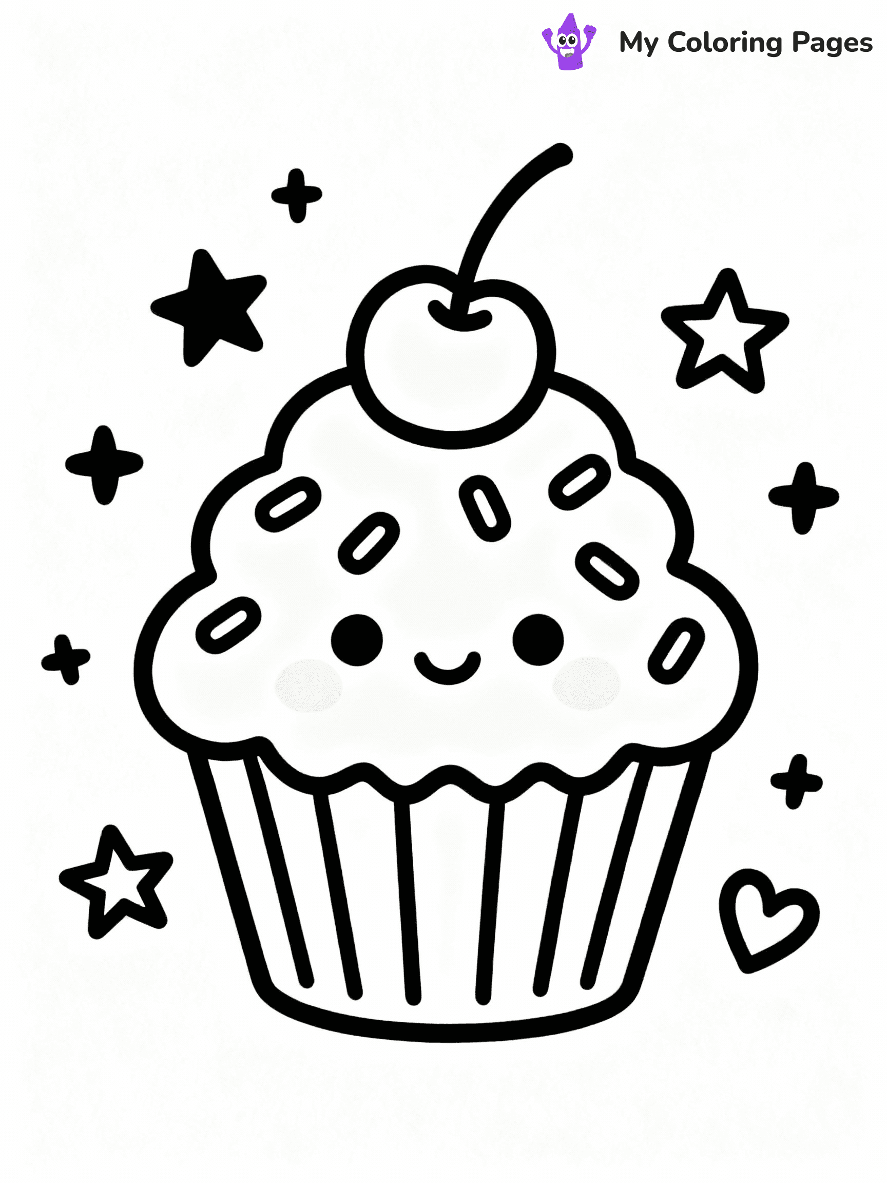Cupcake Coloring Pages - 48