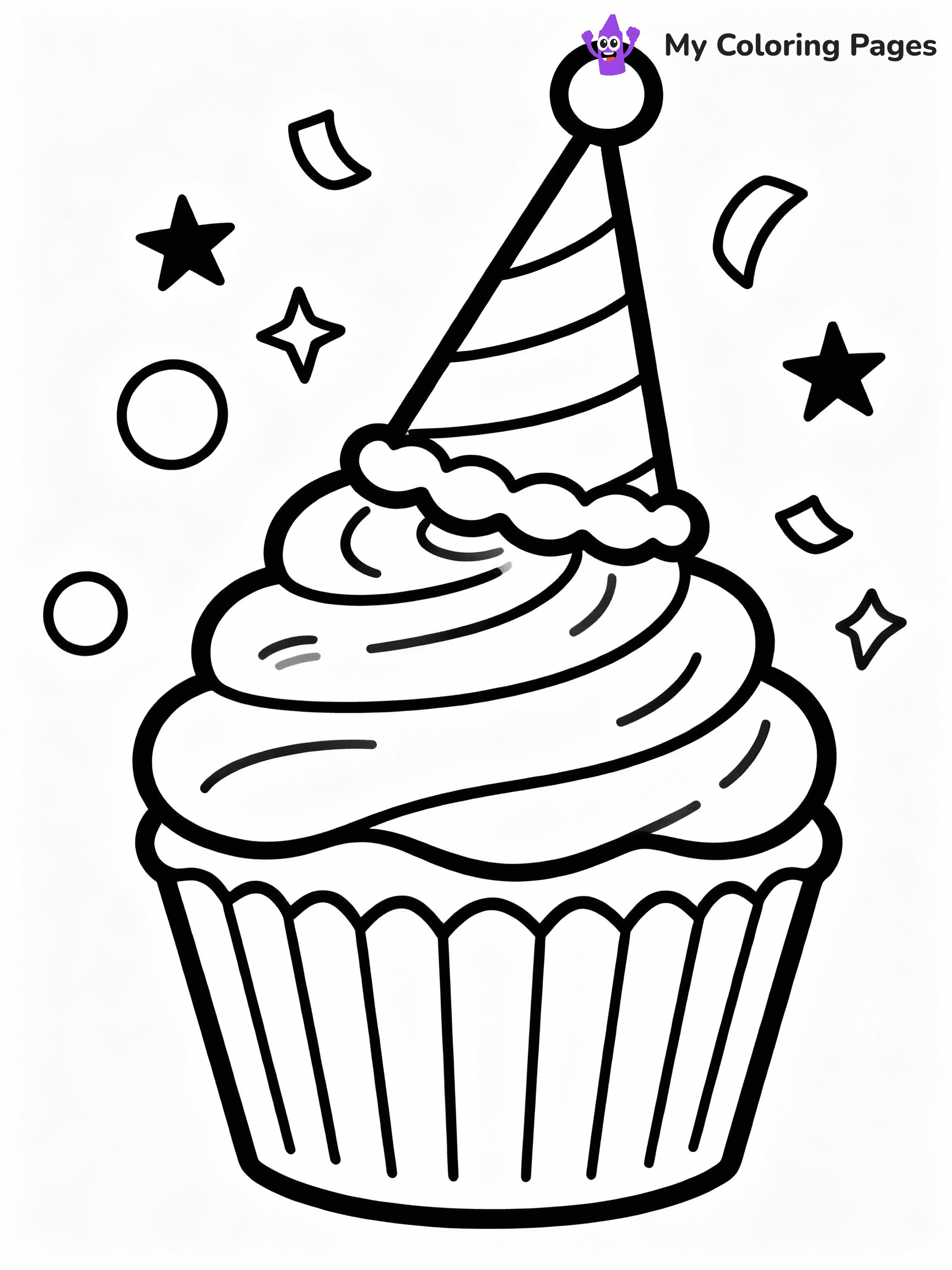 Cupcake Coloring Pages - 37