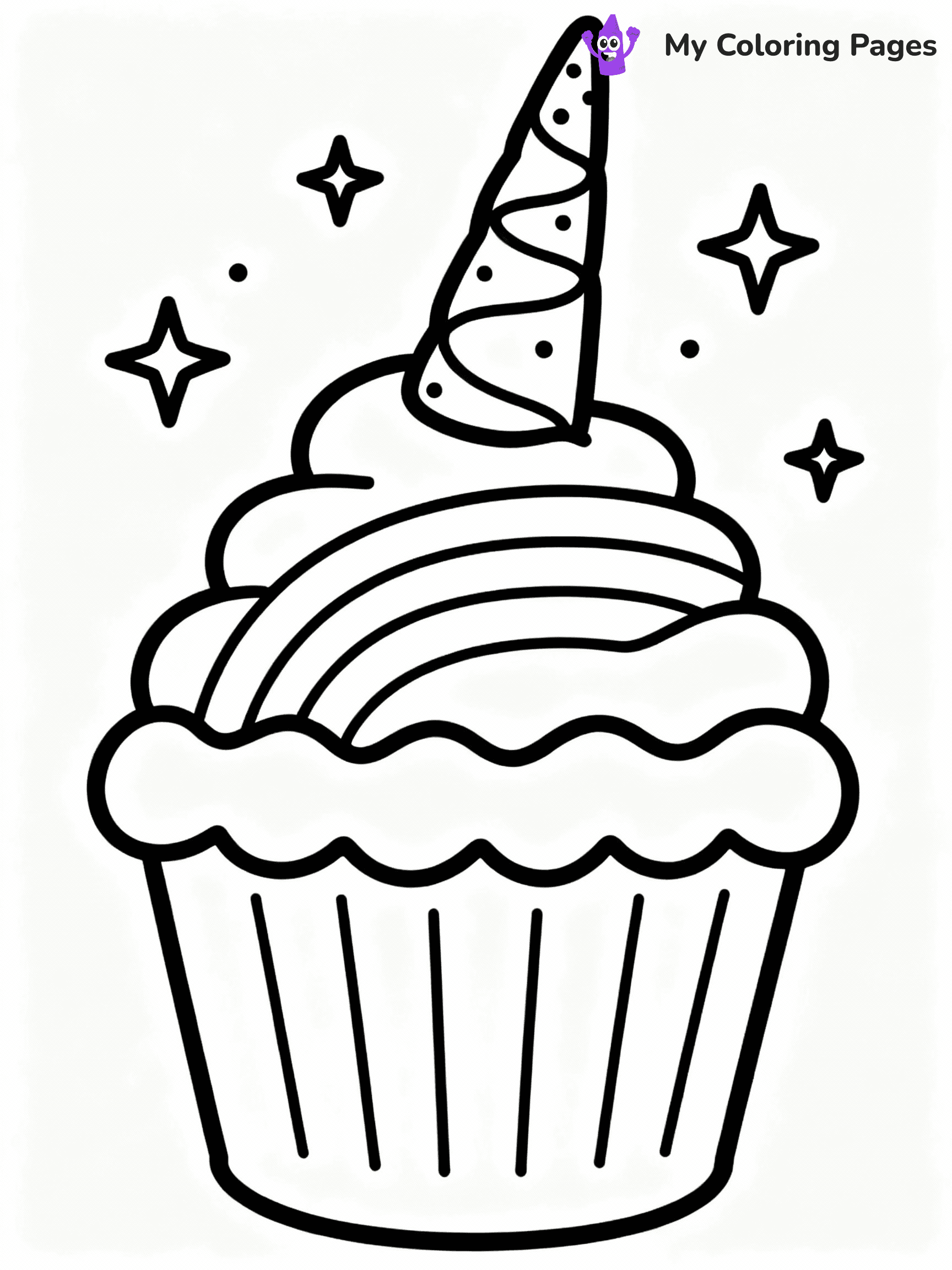 Cupcake Coloring Pages - 10
