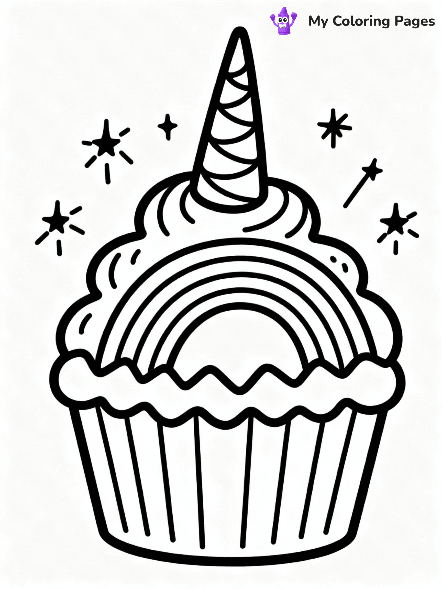 Cupcake Coloring Pages - 9