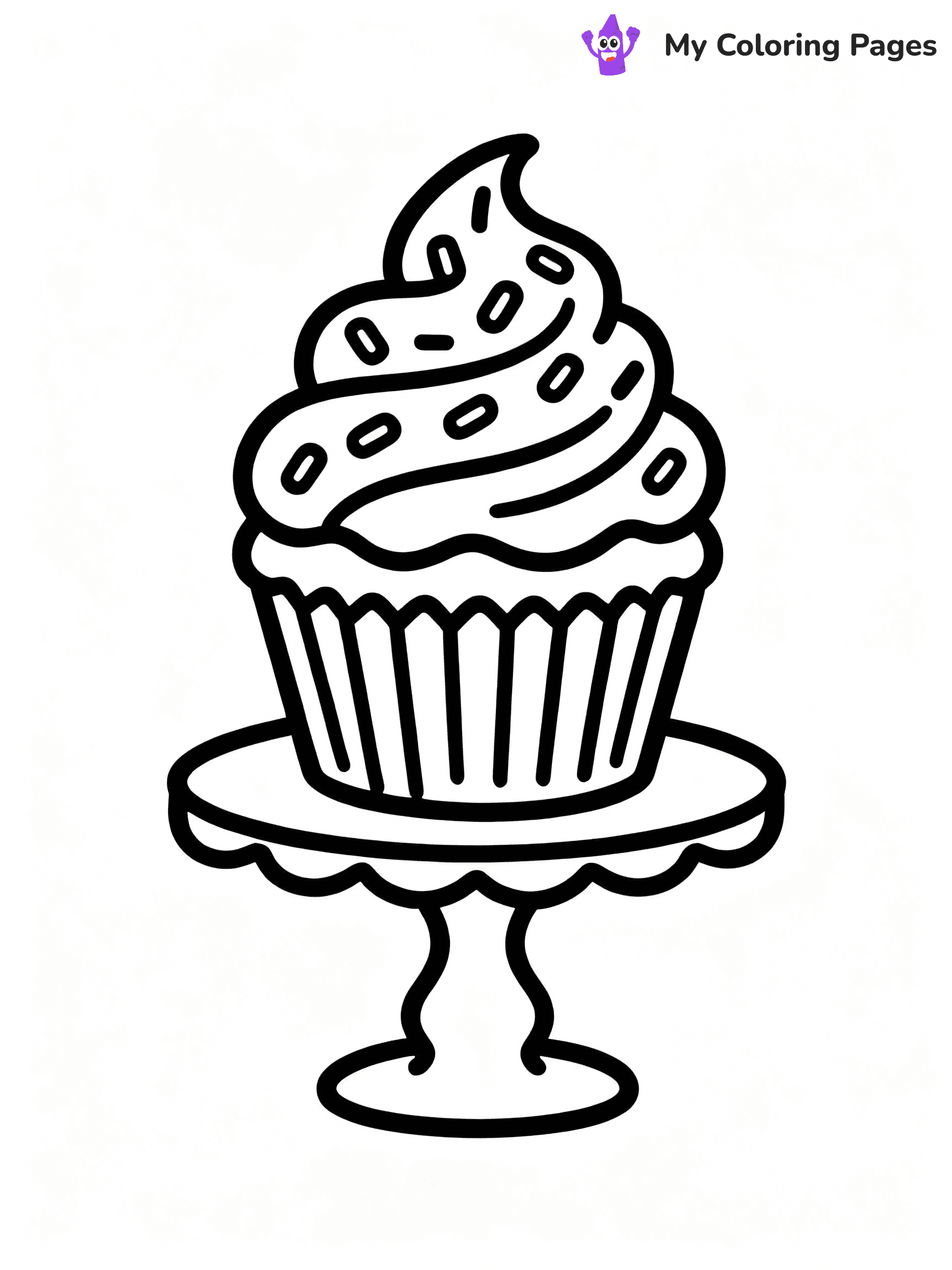 Cupcake Coloring Pages - 8