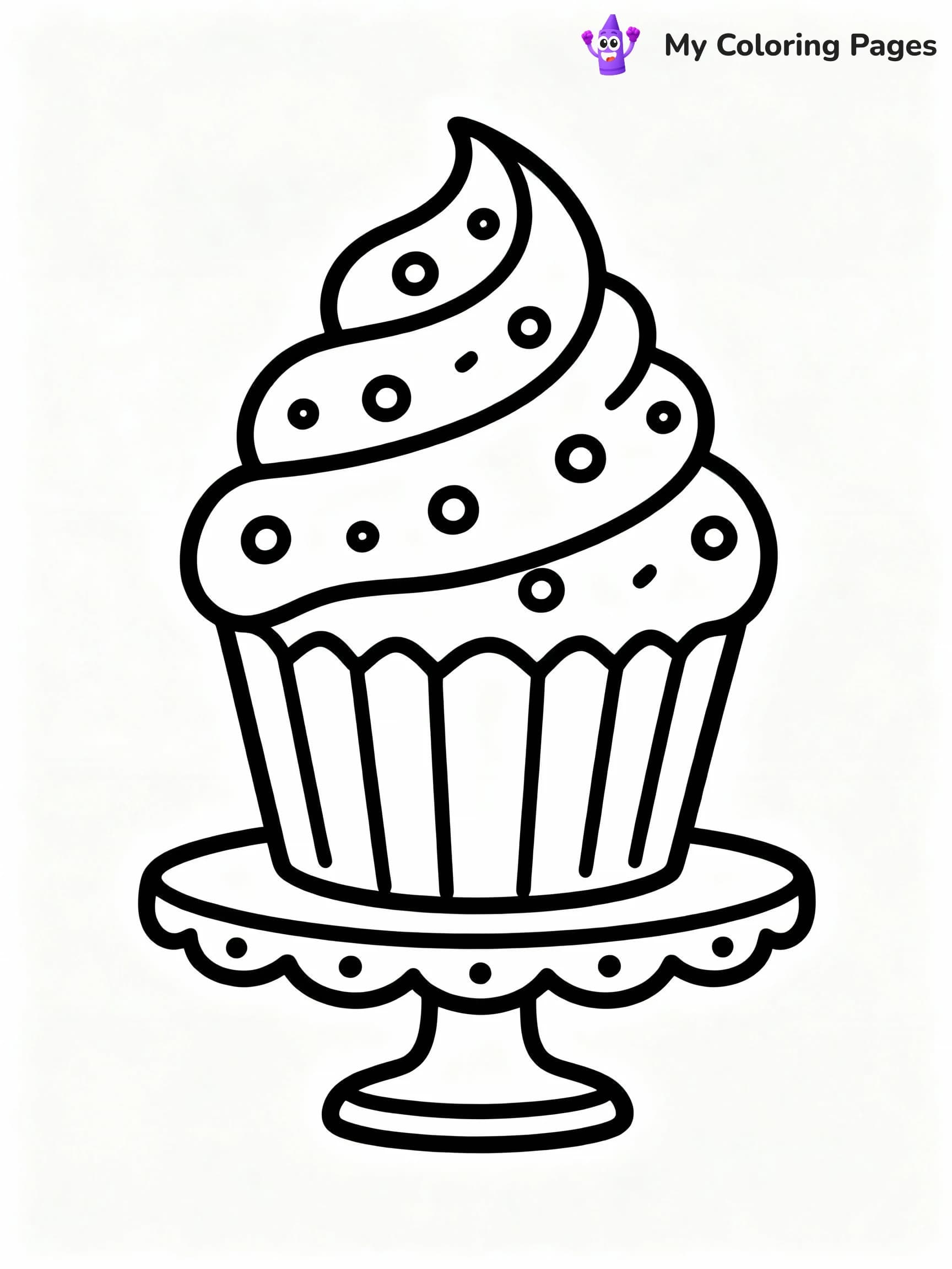 Cupcake Coloring Pages - 4