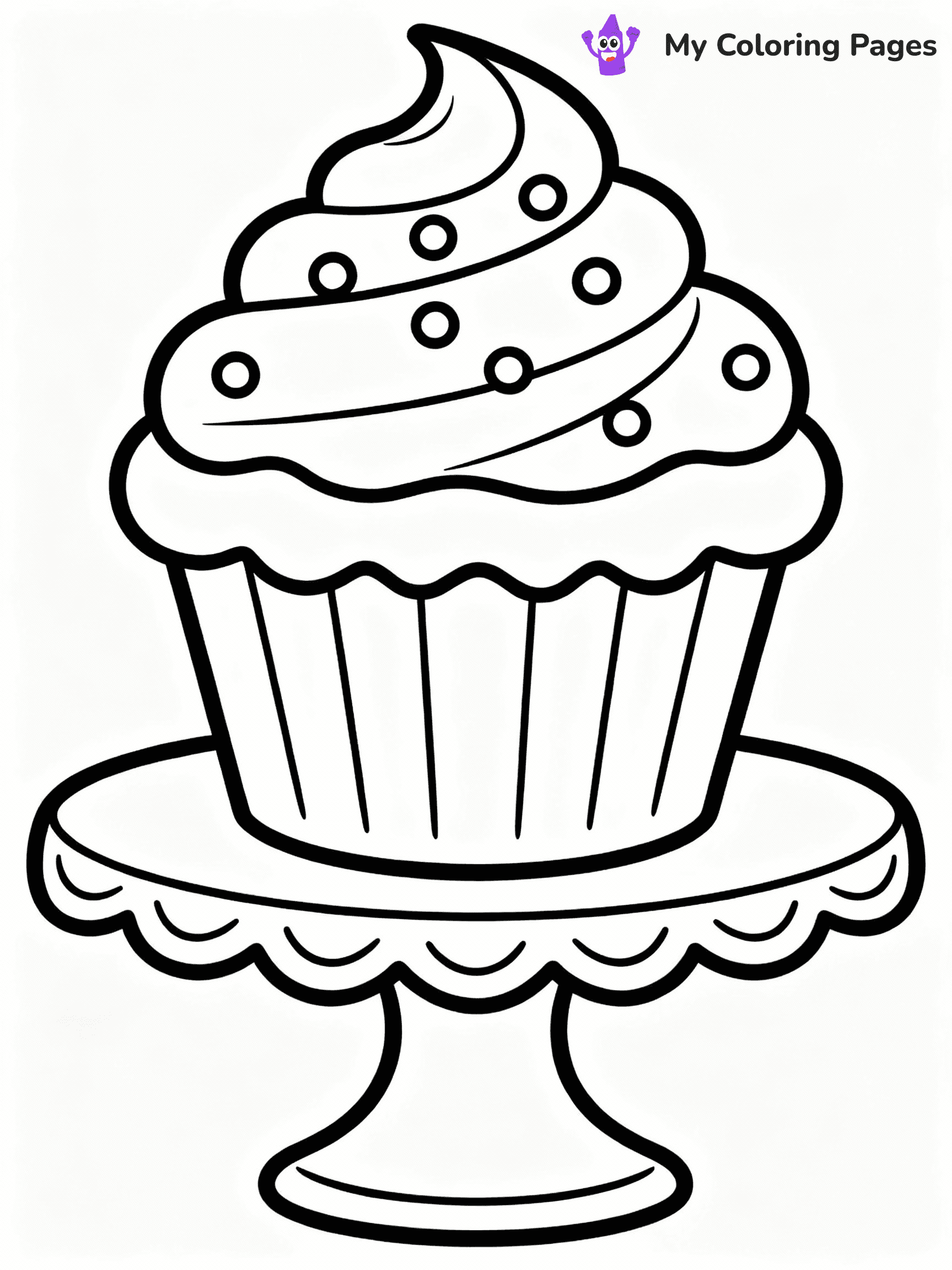 Cupcake Coloring Pages - 3