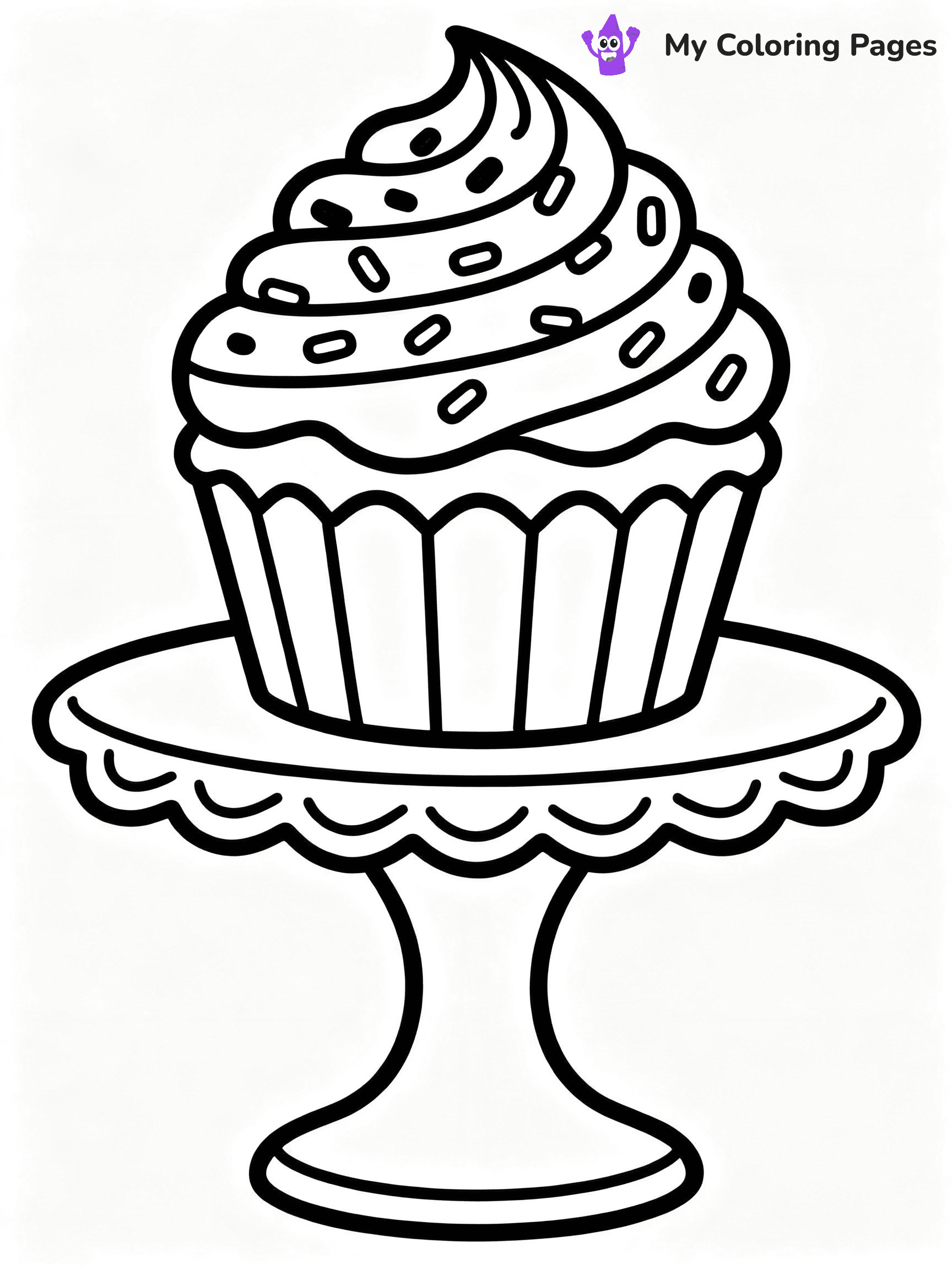 Cupcake Coloring Pages - 1