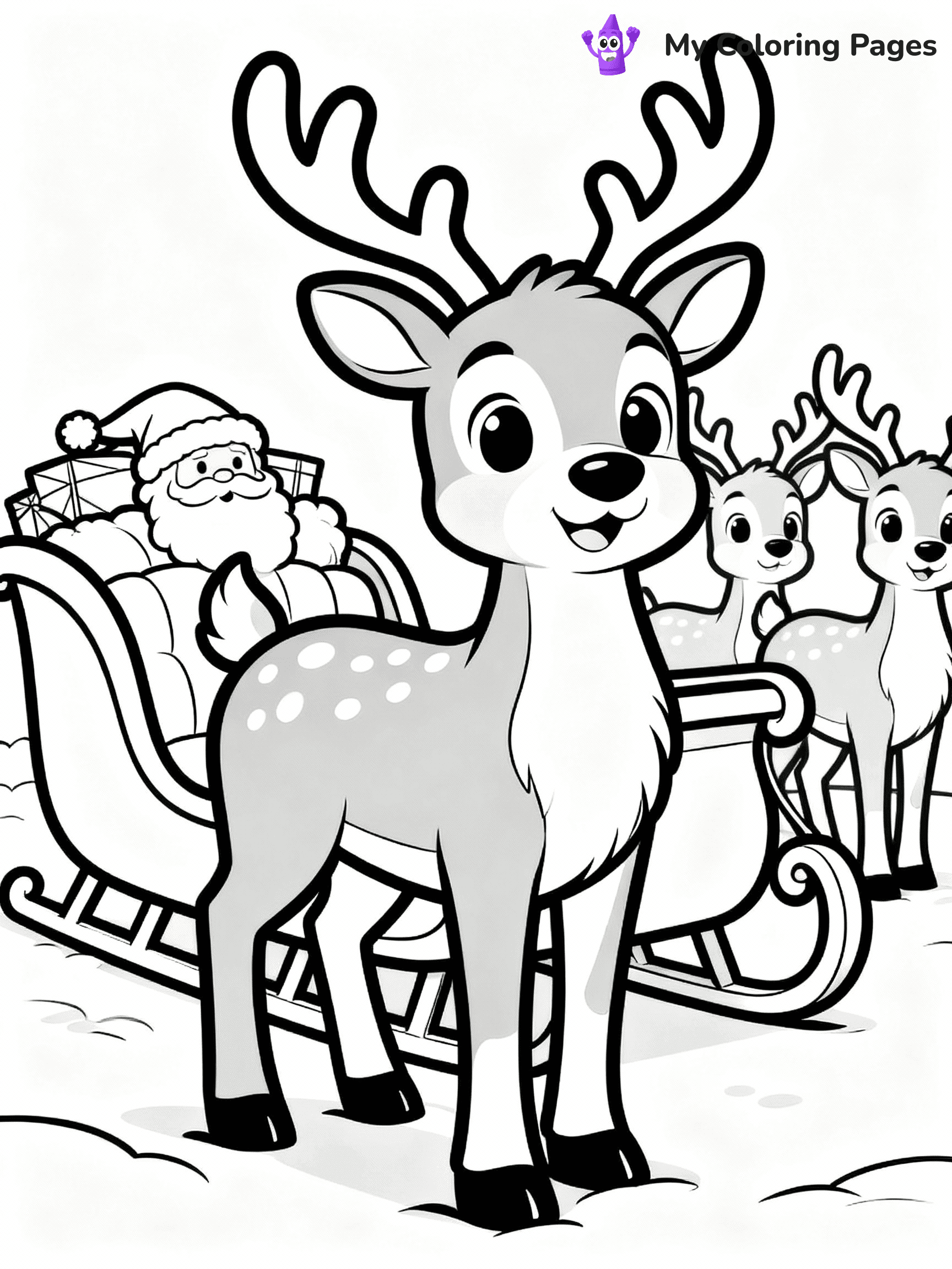 Rudolph Coloring Pages - 12