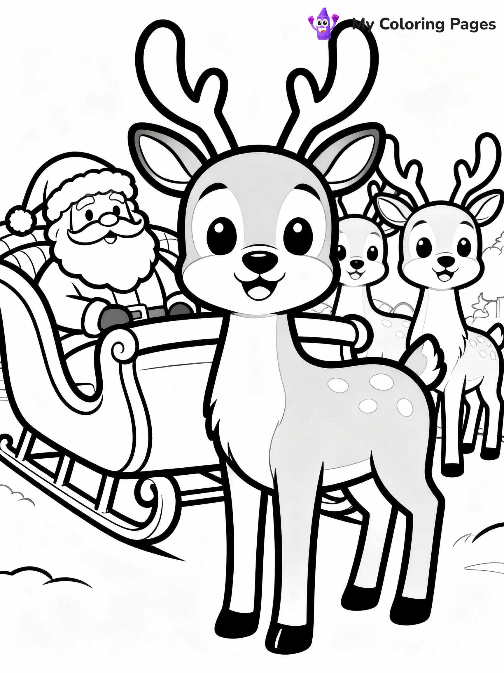Rudolph Coloring Pages - 7