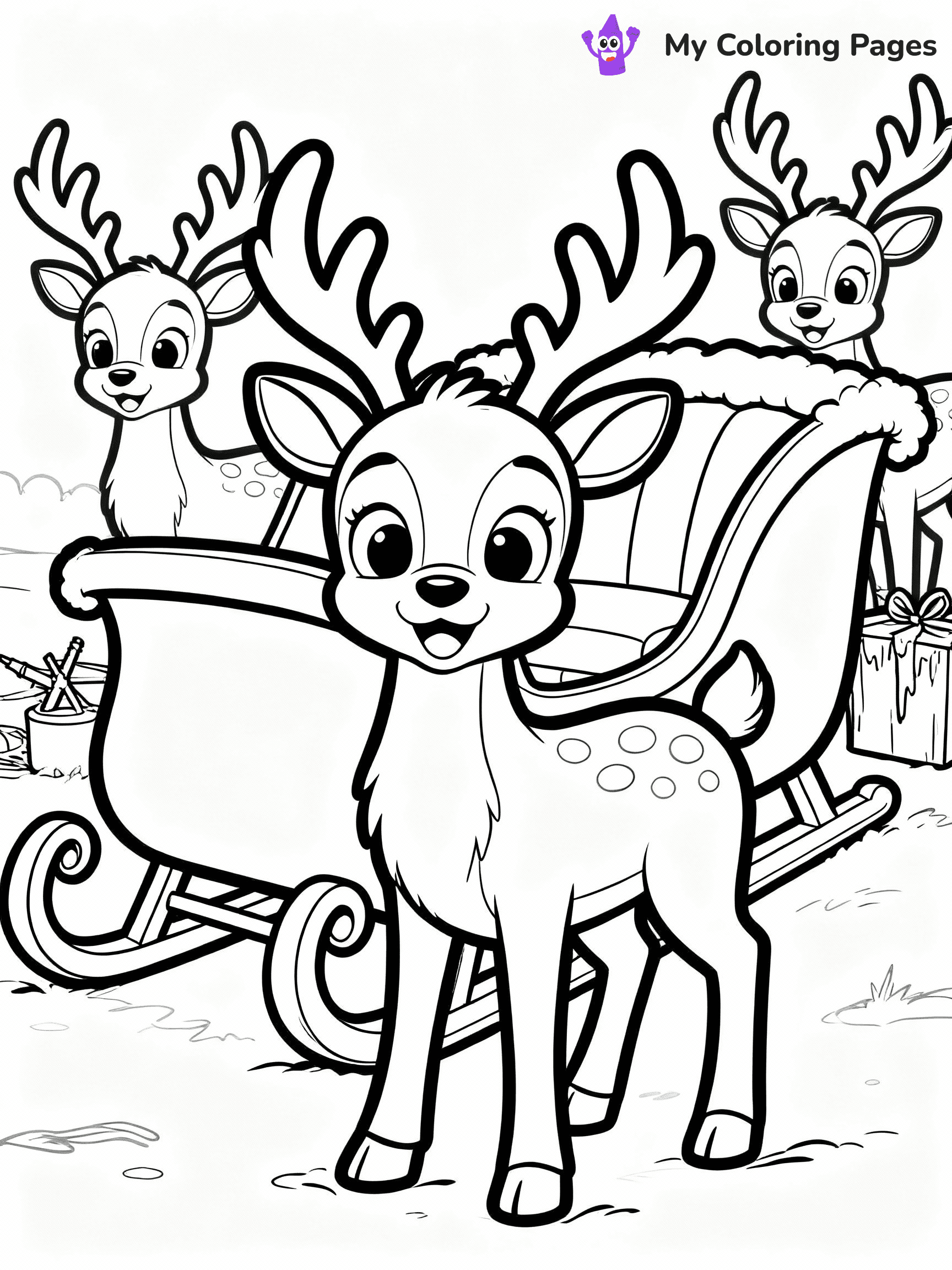 Rudolph Coloring Pages - 6