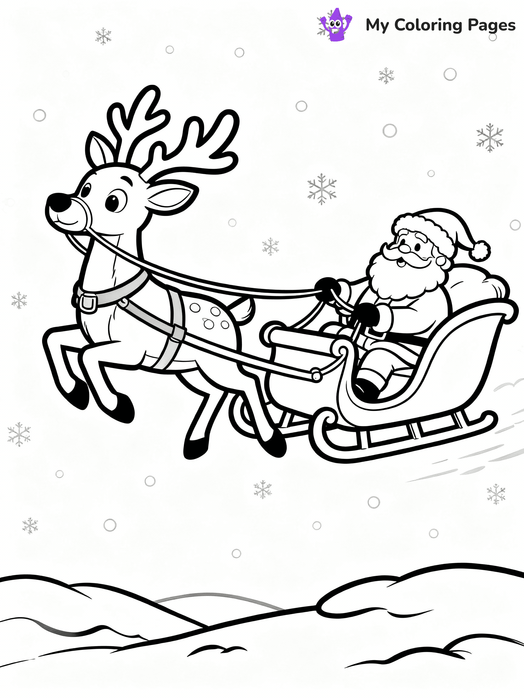 Rudolph Coloring Pages - 1