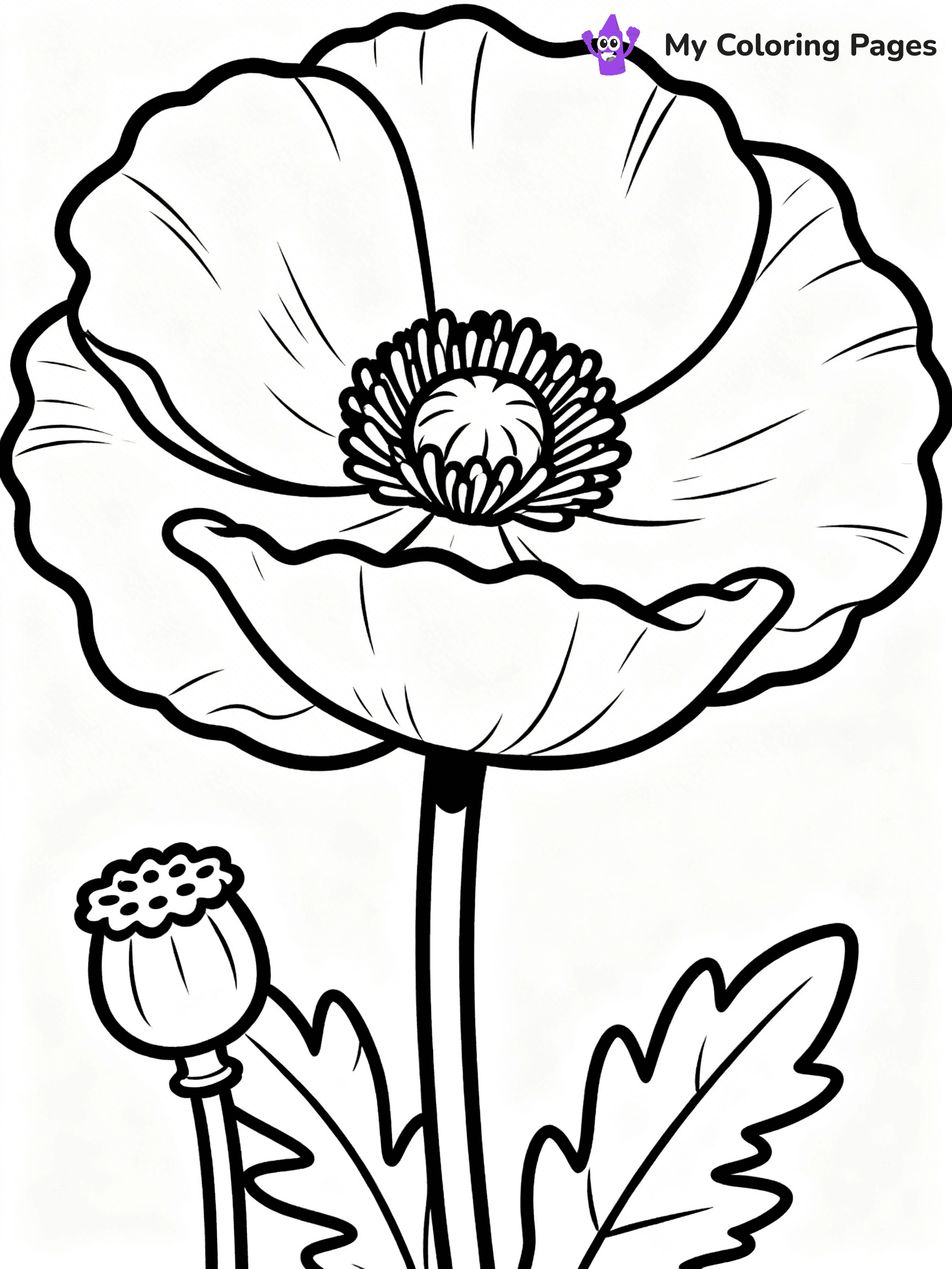 Detailed Flower Coloring Pages - 66