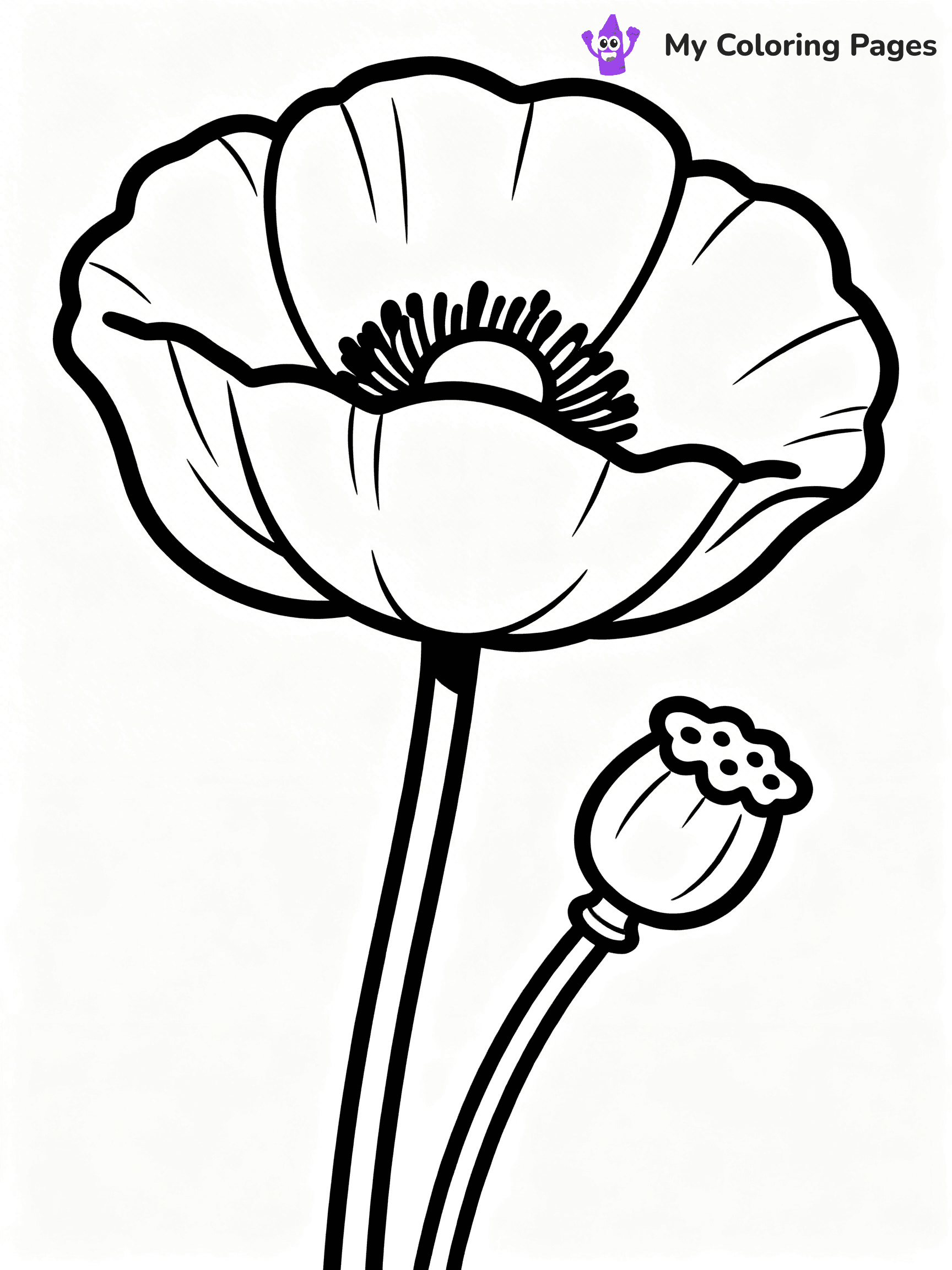 Detailed Flower Coloring Pages - 63