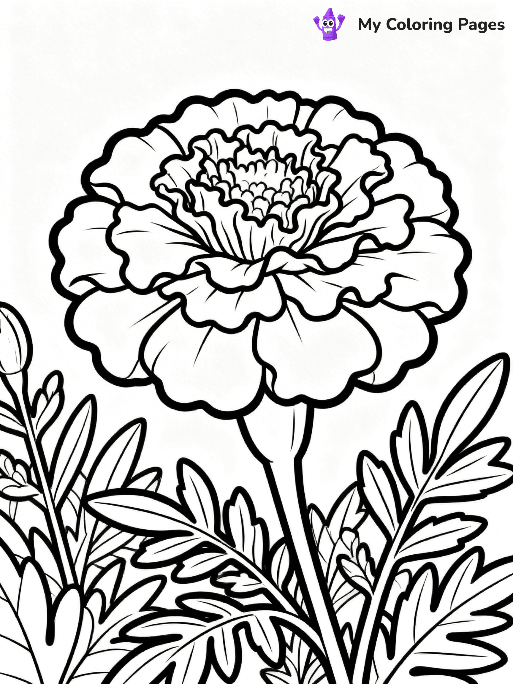 Detailed Flower Coloring Pages - 62