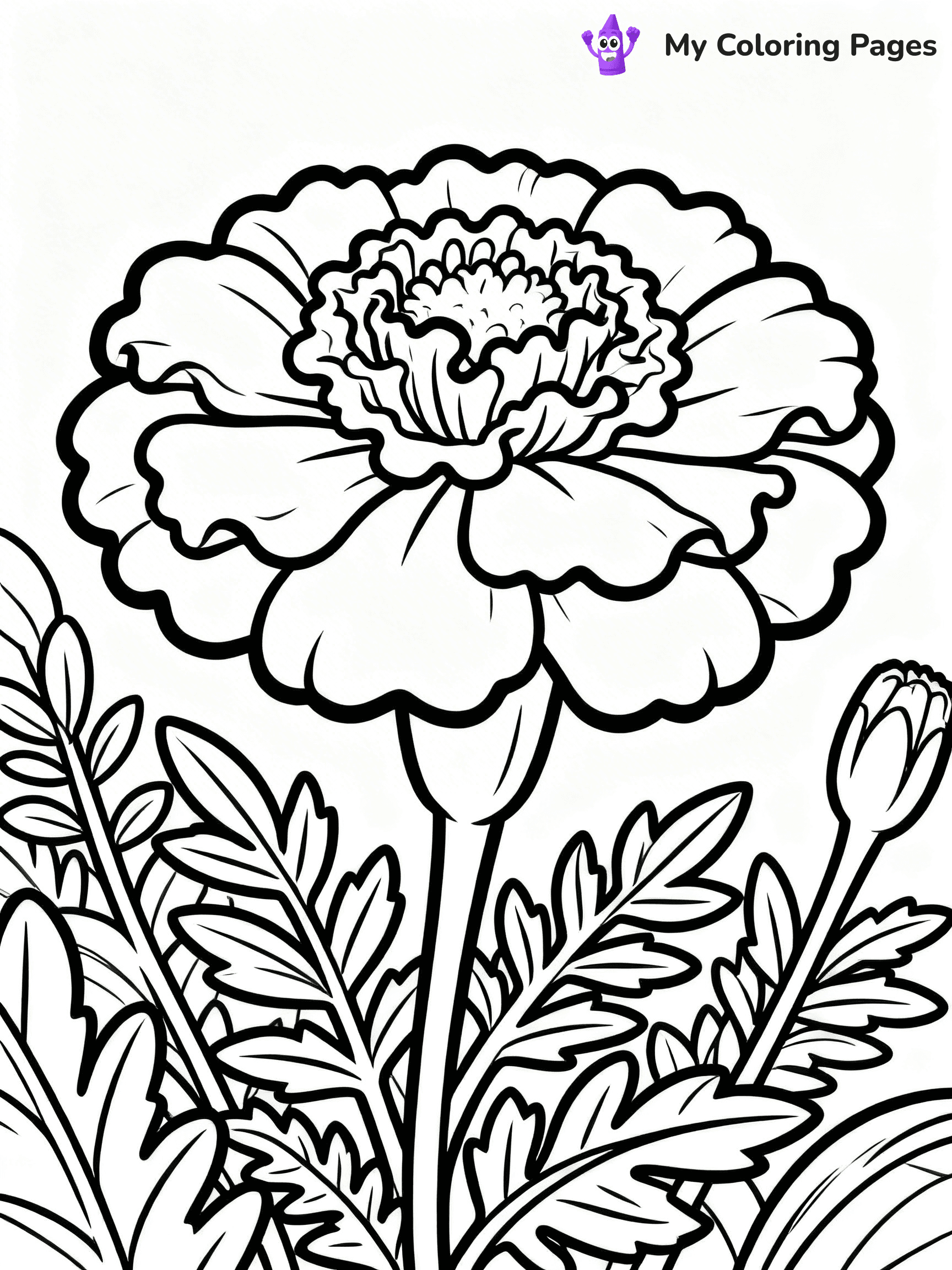 Detailed Flower Coloring Pages - 61