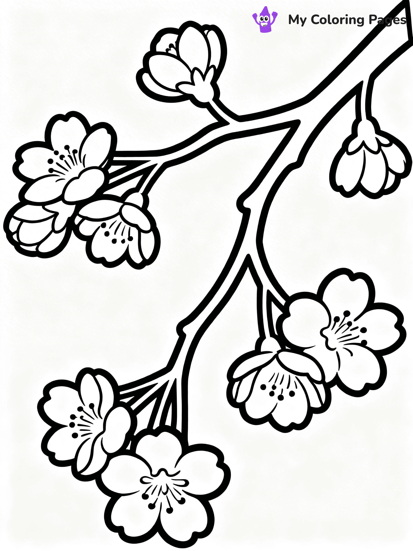 Detailed Flower Coloring Pages - 49