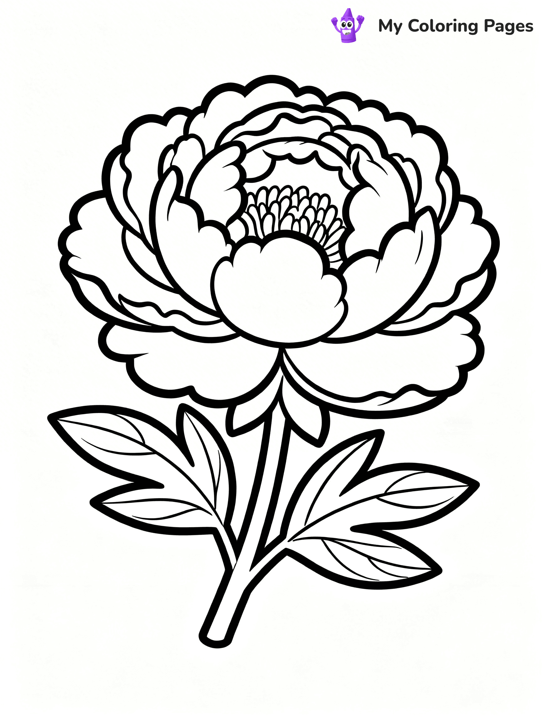 Detailed Flower Coloring Pages - 18