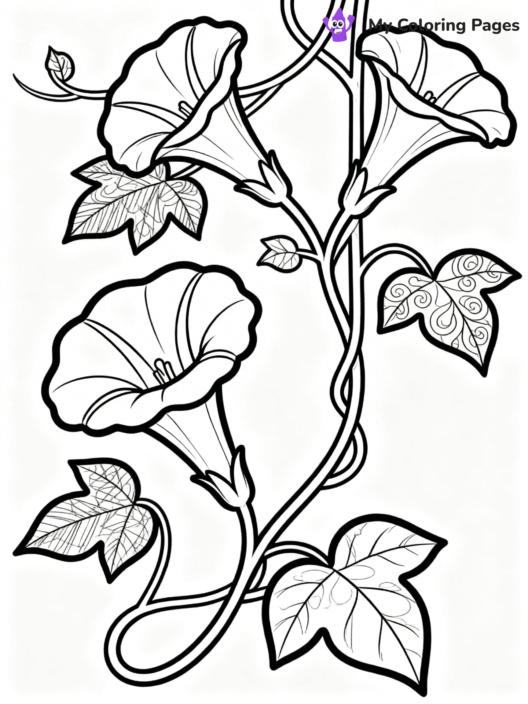 Detailed Flower Coloring Pages - 10