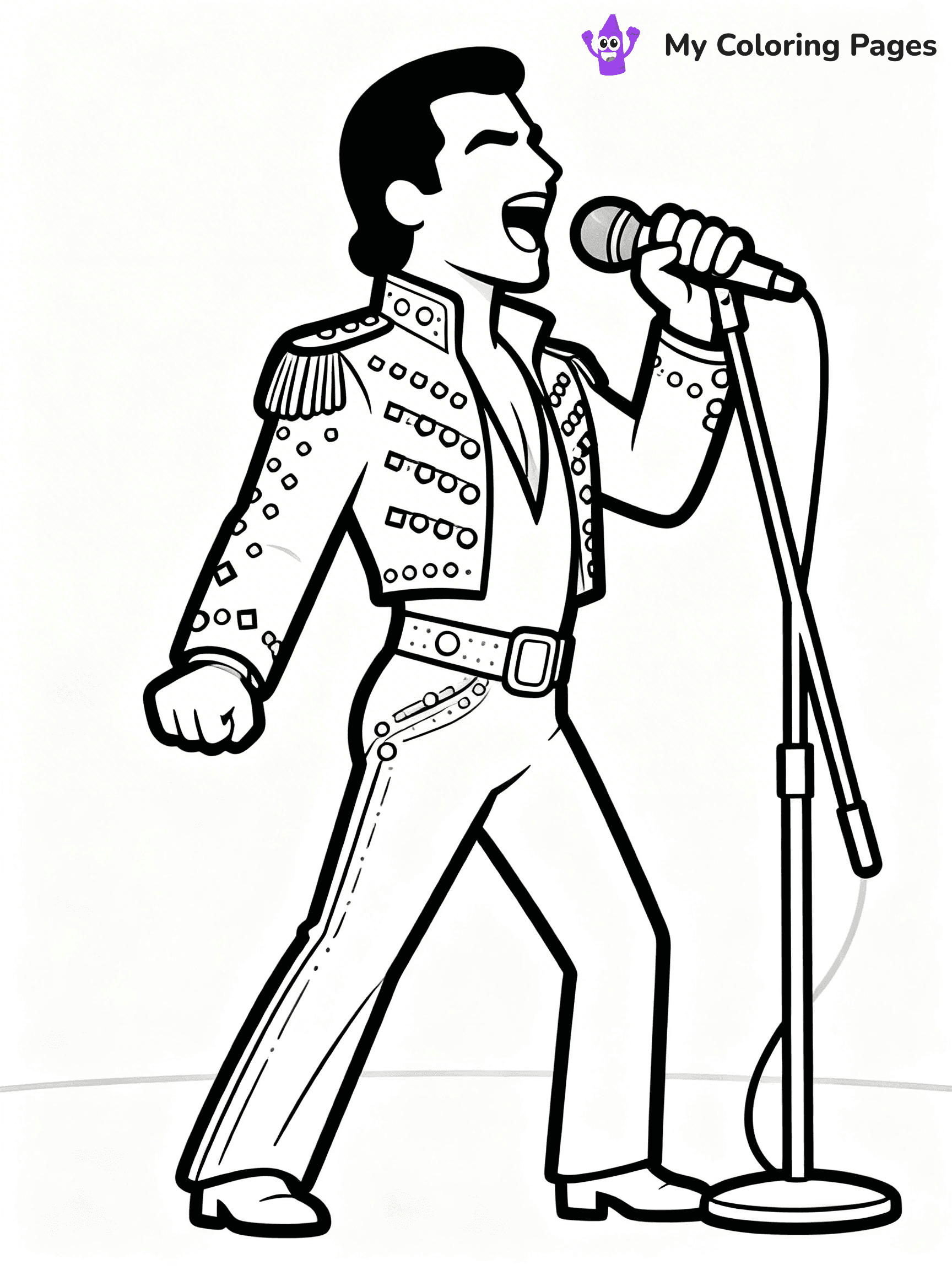 Singer Coloring Pages - 9